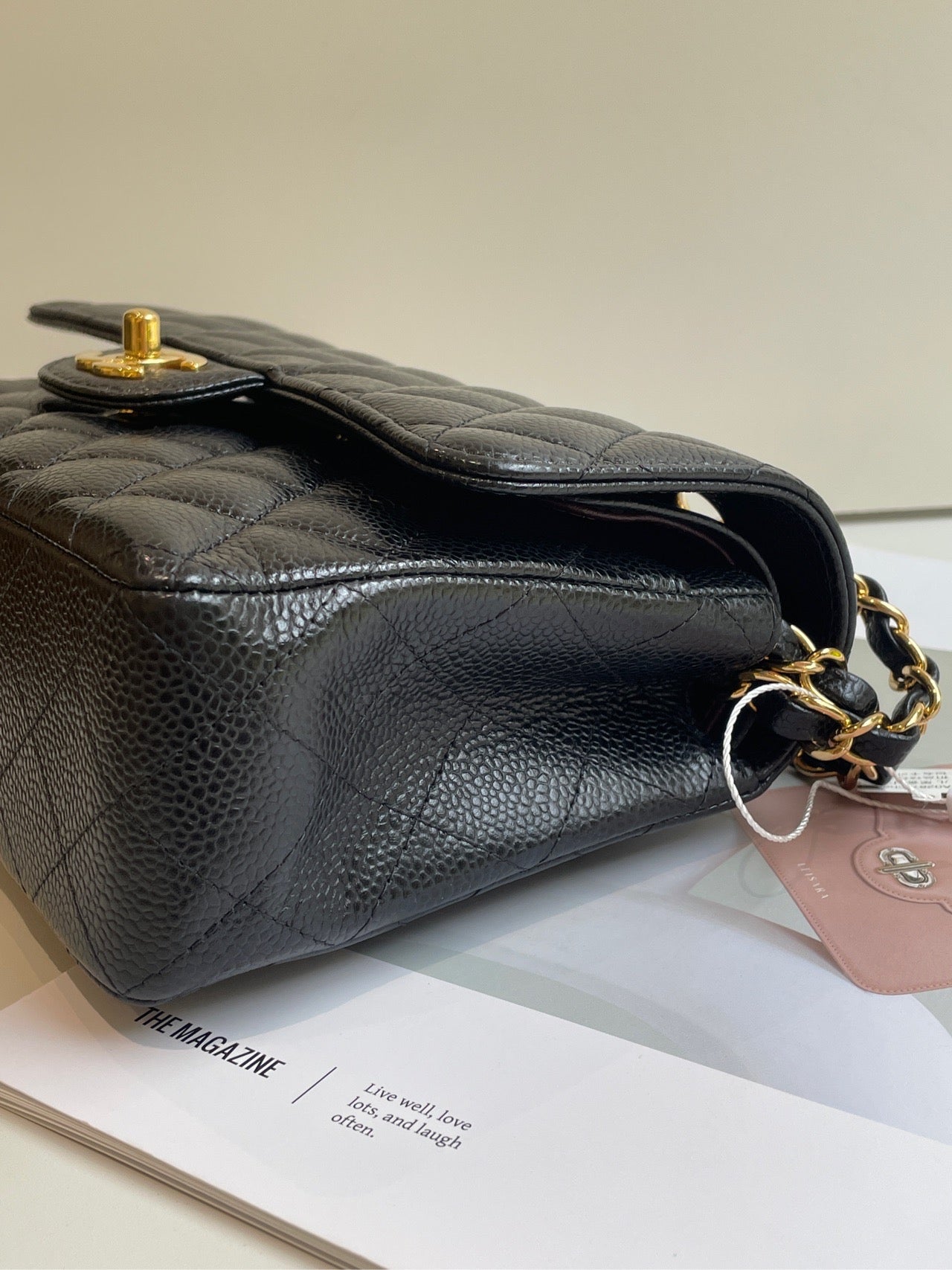 Chanel Small Classic Flap Black Caviar Leather with Gold Hardware