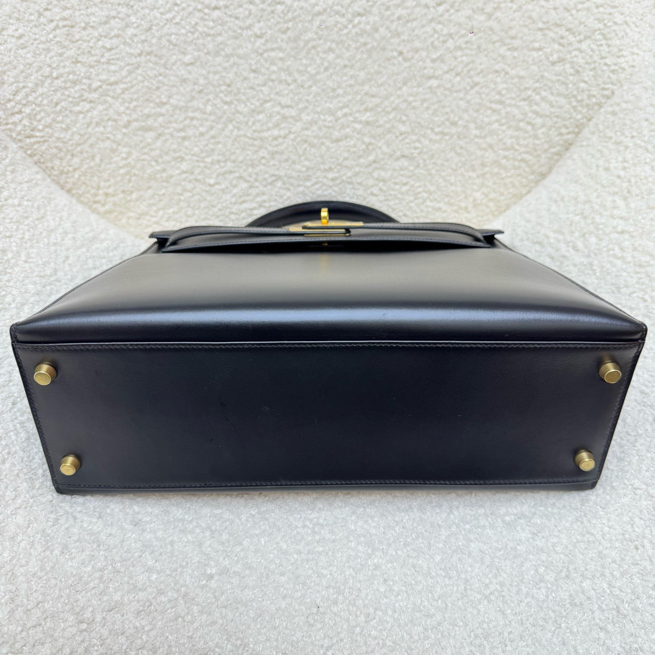 Hermès Kelly 32 Black Box Calf with Gold Hardware, Sellier, X Stamp