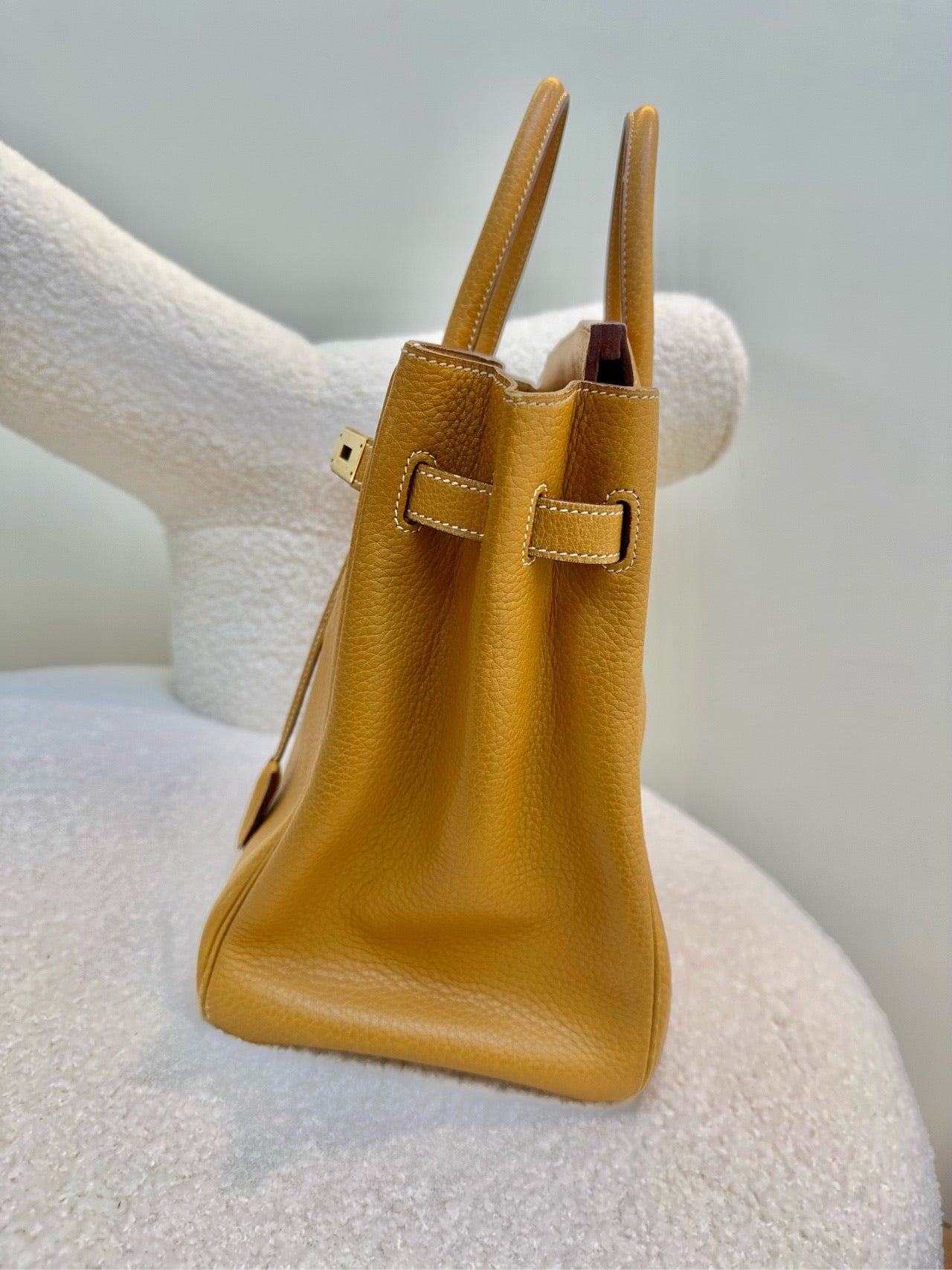 Vintage Hermès Birkin HAC 32-Natural Sable Gold Hardware (Z) stamp