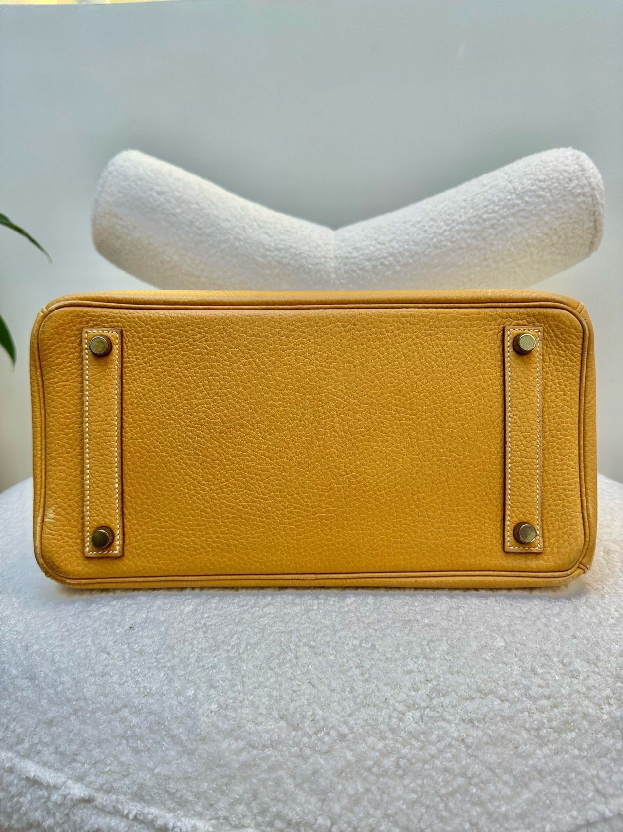 Vintage Hermès Birkin HAC 32-Natural Sable Gold Hardware (Z) stamp