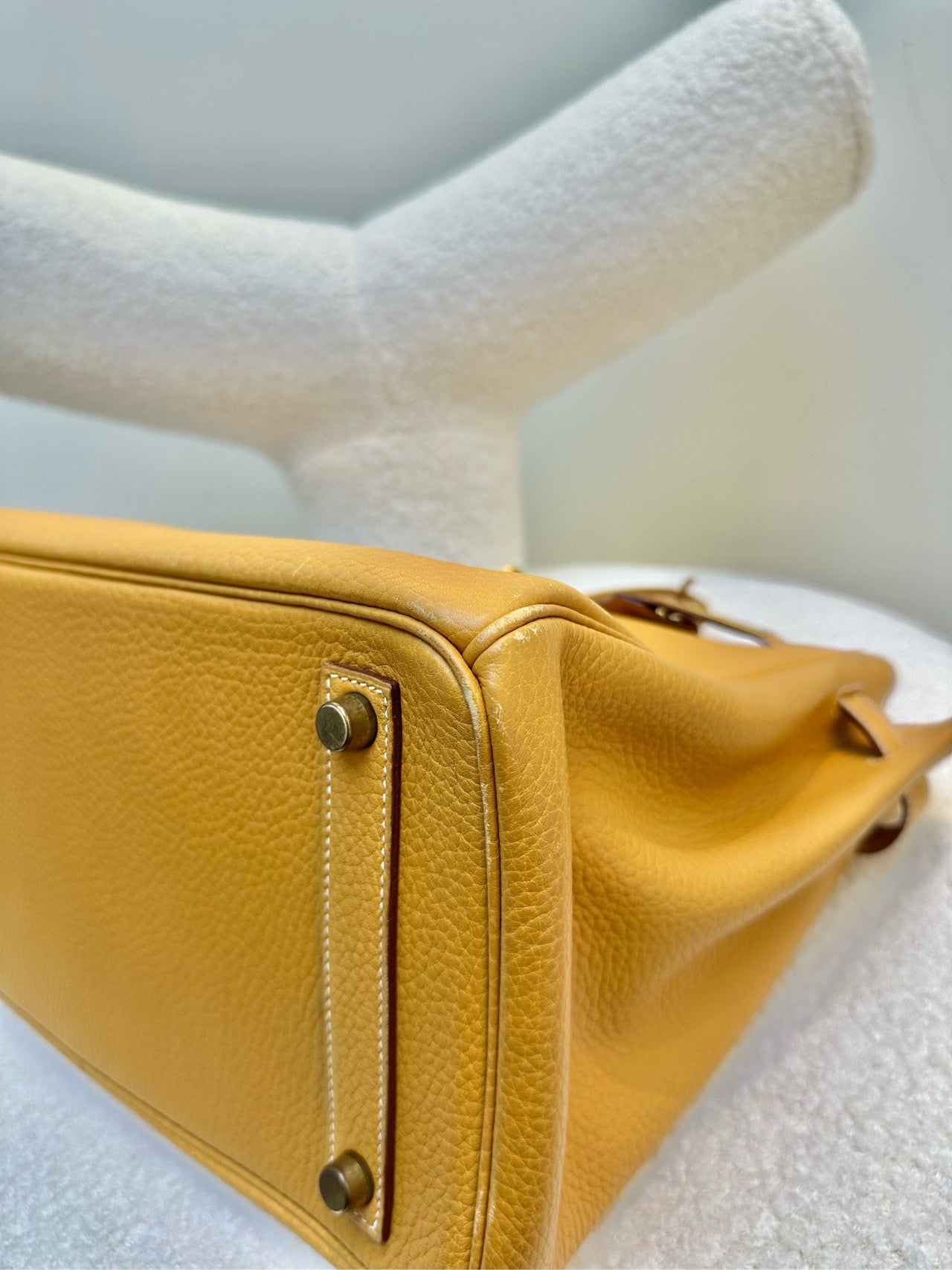 Vintage Hermès Birkin HAC 32-Natural Sable Gold Hardware (Z) stamp