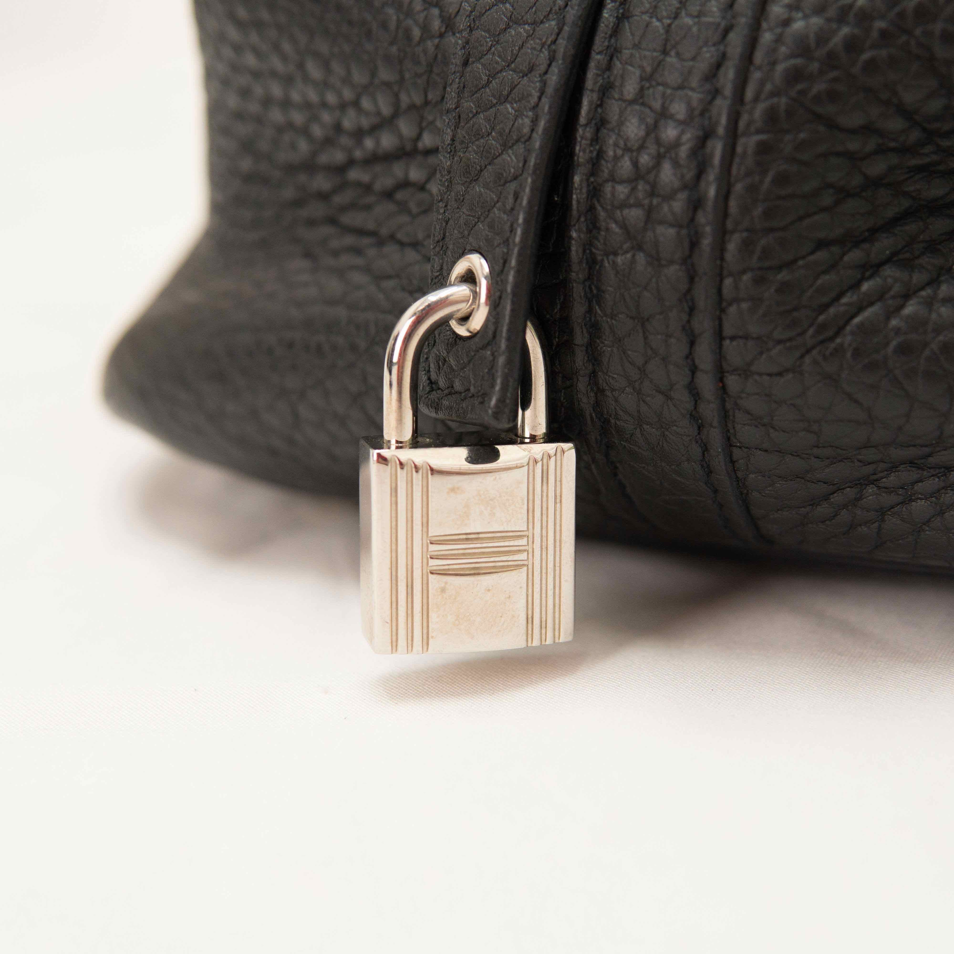 Hermes Taurillon Clemence Picotin Lock 22 MM Black
