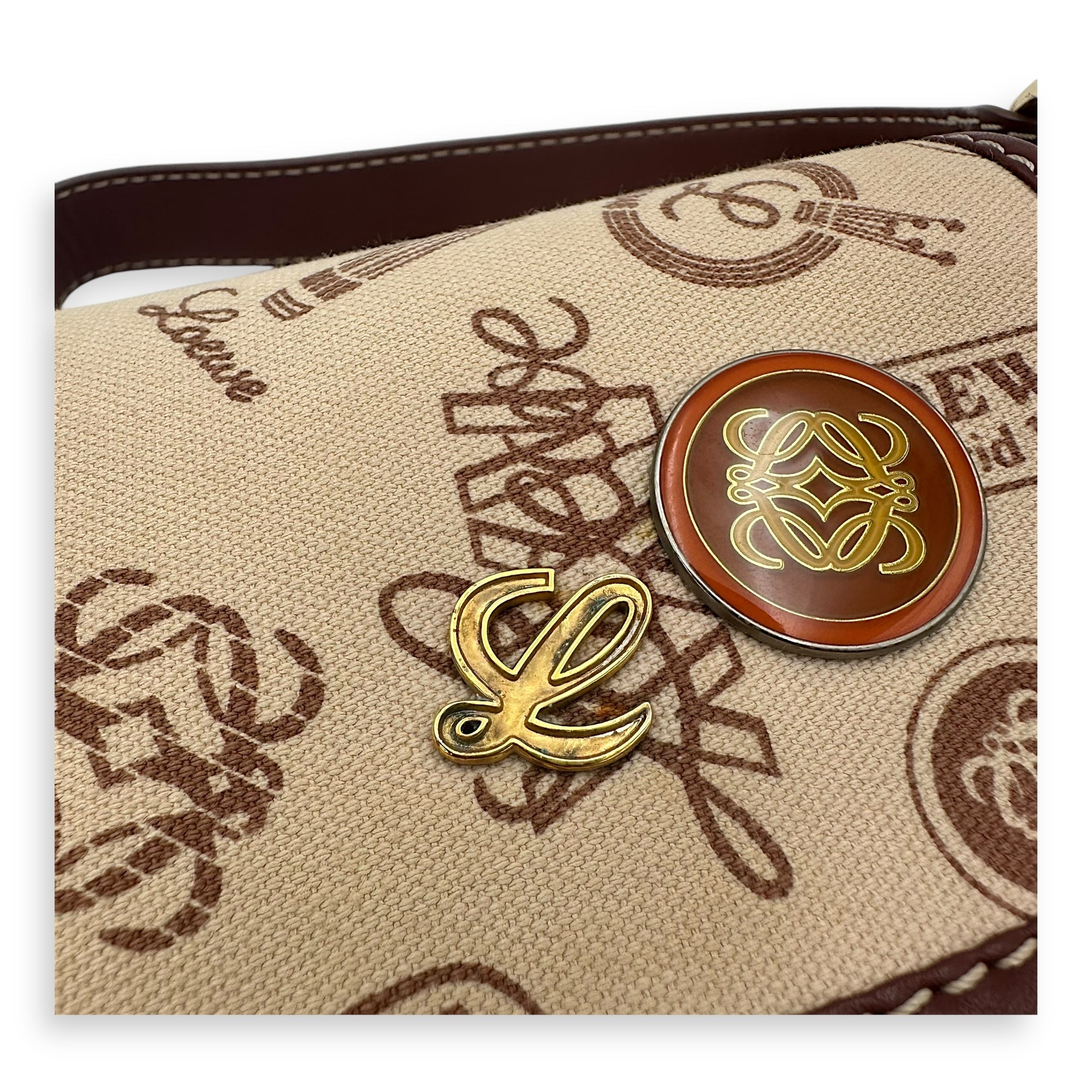 160th Anniversary  Shoulder Bag Multi-colour in Canvas, Gold hardware