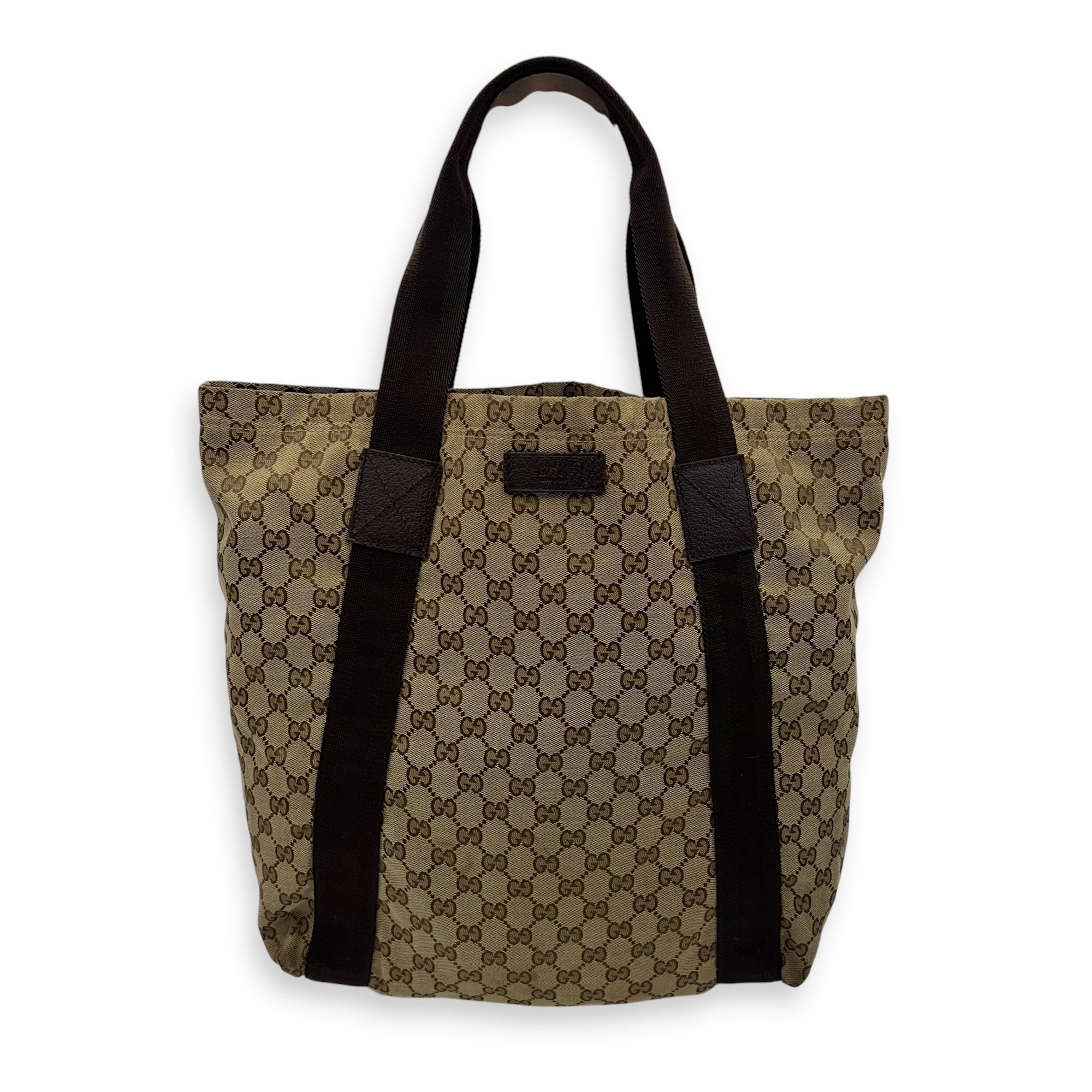 GG Top Handle Bag Brown in Canvas