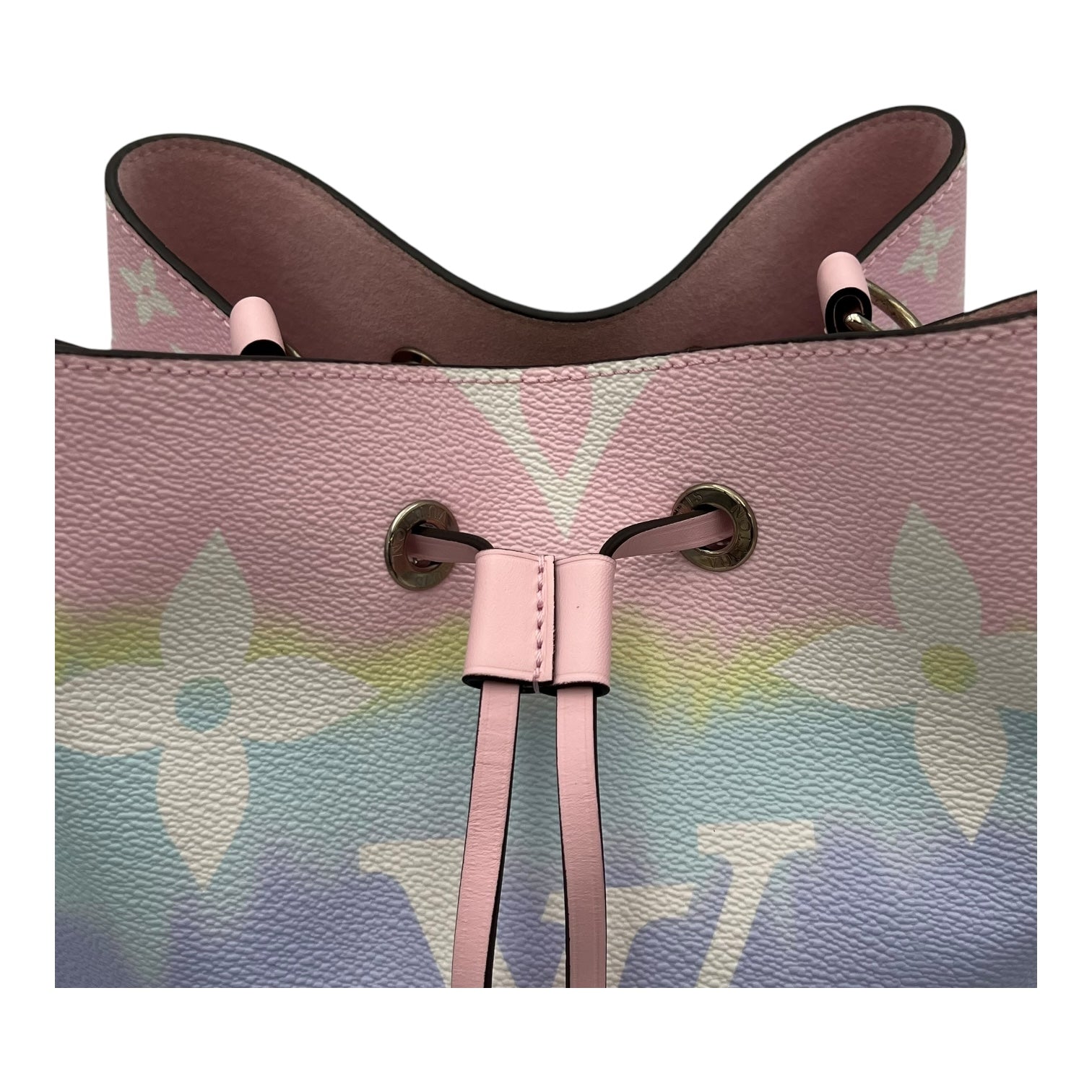 NeoNoe MM Multi-colour Bucket Bag in Escale Monogram Canvas, Silver hardware