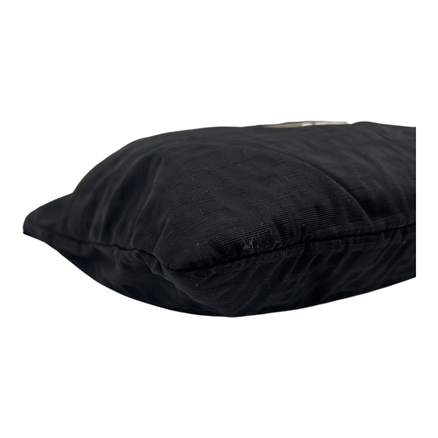 Zucca Shoulder Bag Black in Canvas, Silver hardware