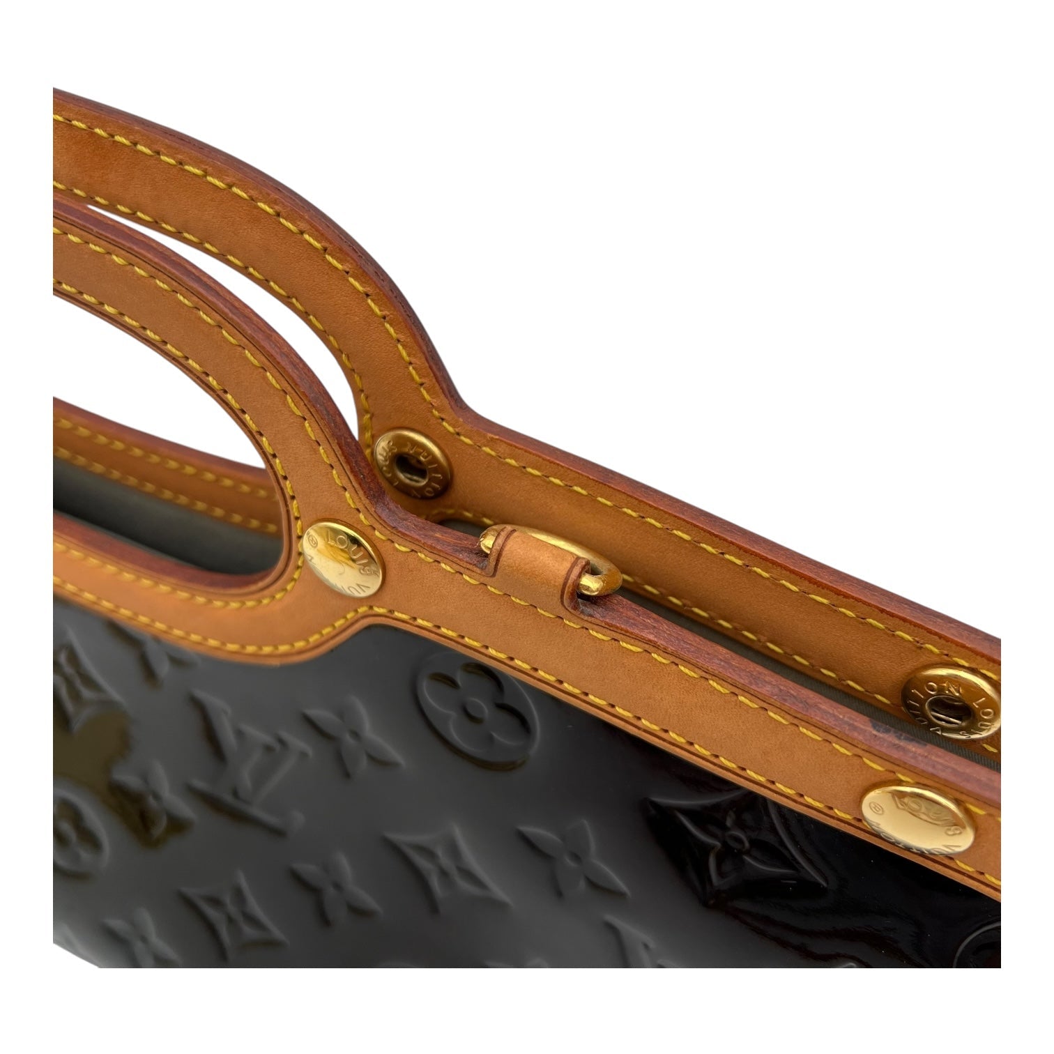 Roxbury Shoulder Bag Black in Patent Leather, Gold hardware