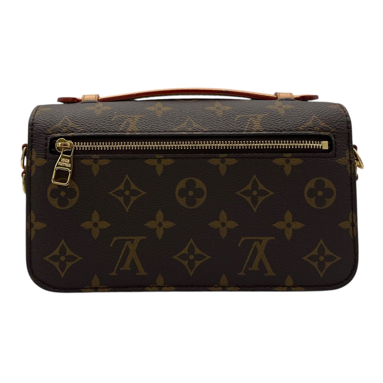 Metis Crossbody Bag Brown in Monogram Coated Canvas, Gold hardware