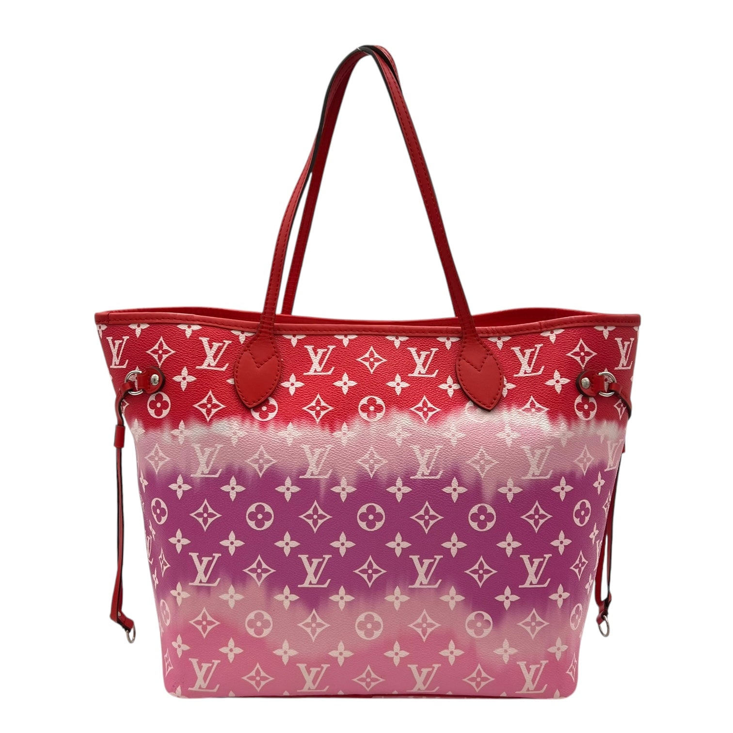 Neverfull Tote Bag Pink in Calfskin, Gold hardware
