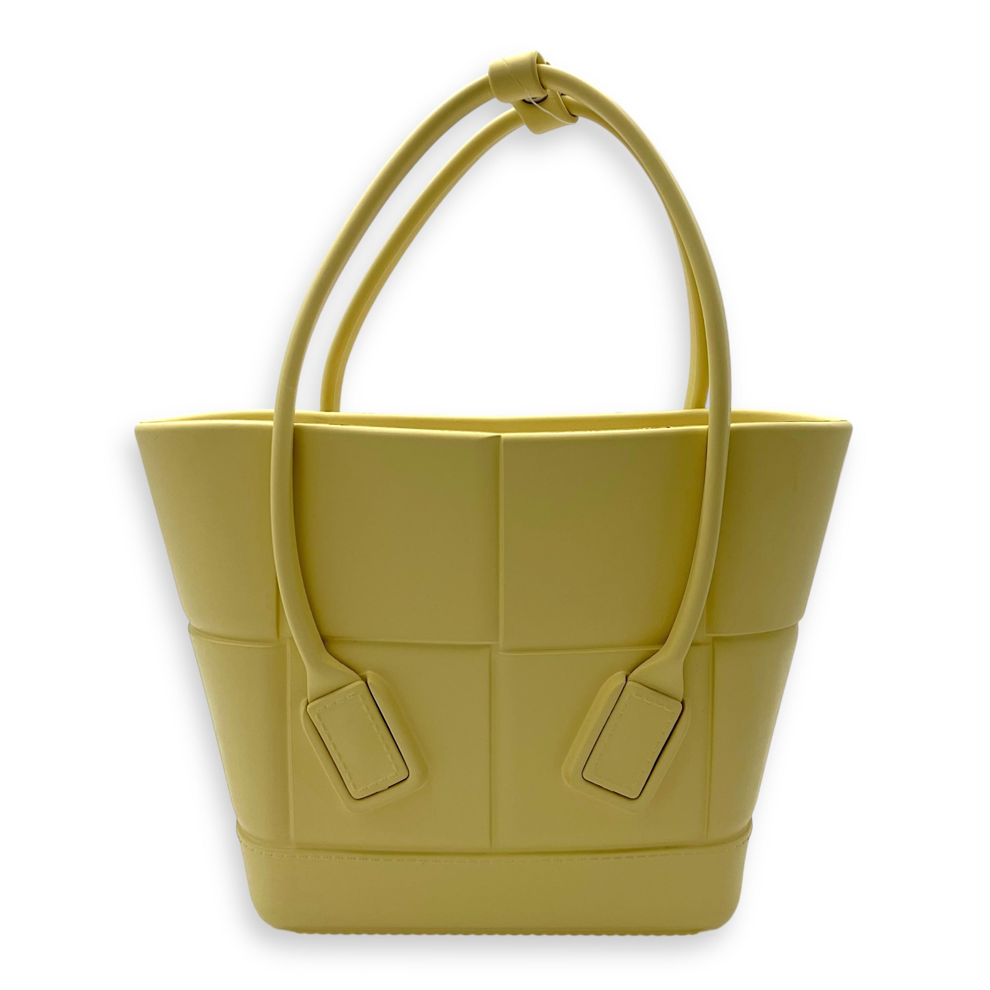 Arco Top Handle Bag Yellow in Rubber