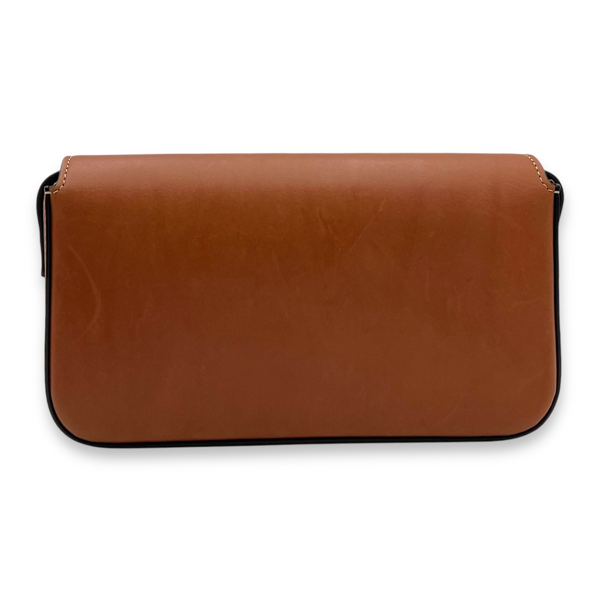 Triomphe Shoulder Bag Brown in Calfskin, Gold hardware