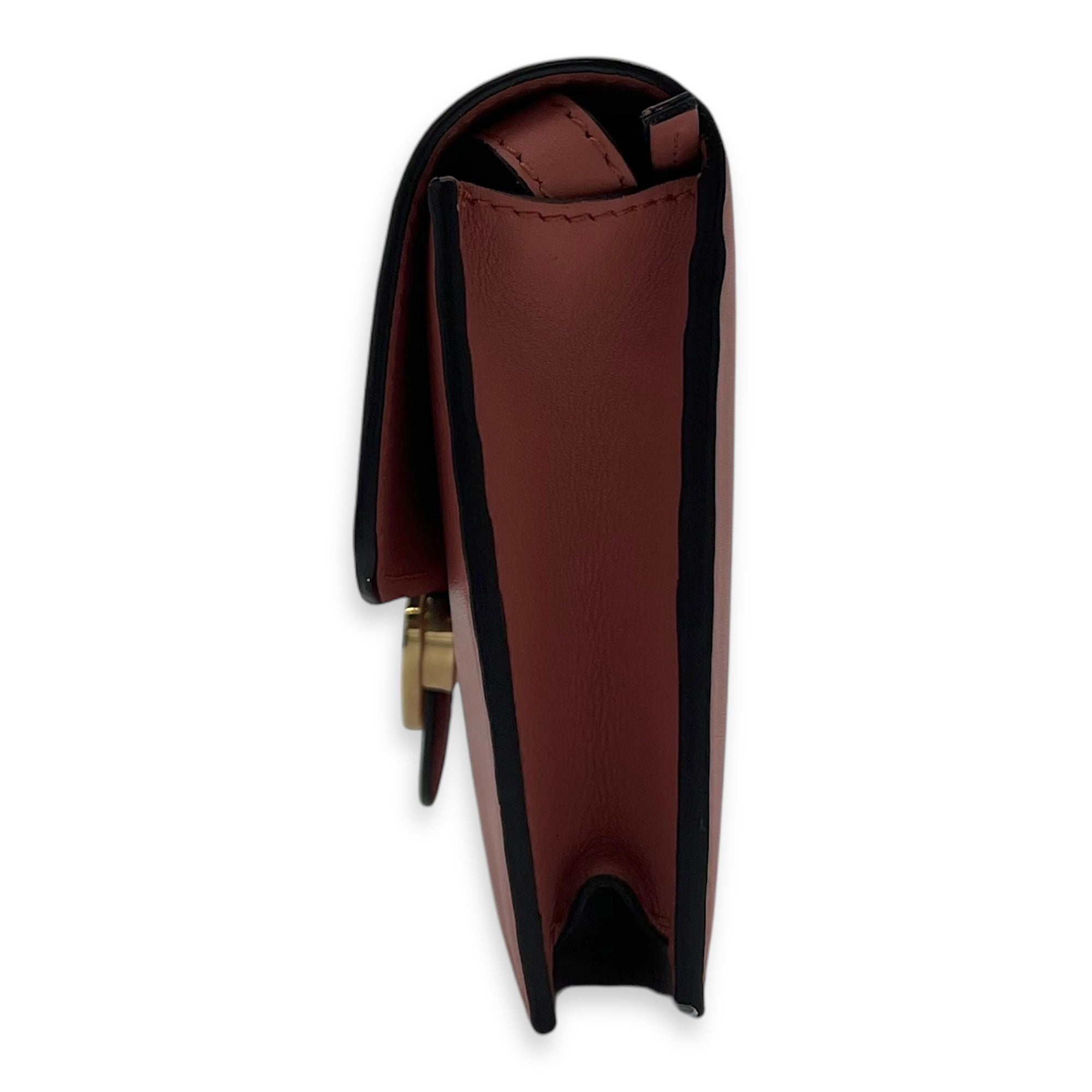 Interlocking G Crossbody Bag Red in Calfskin, Gold hardware