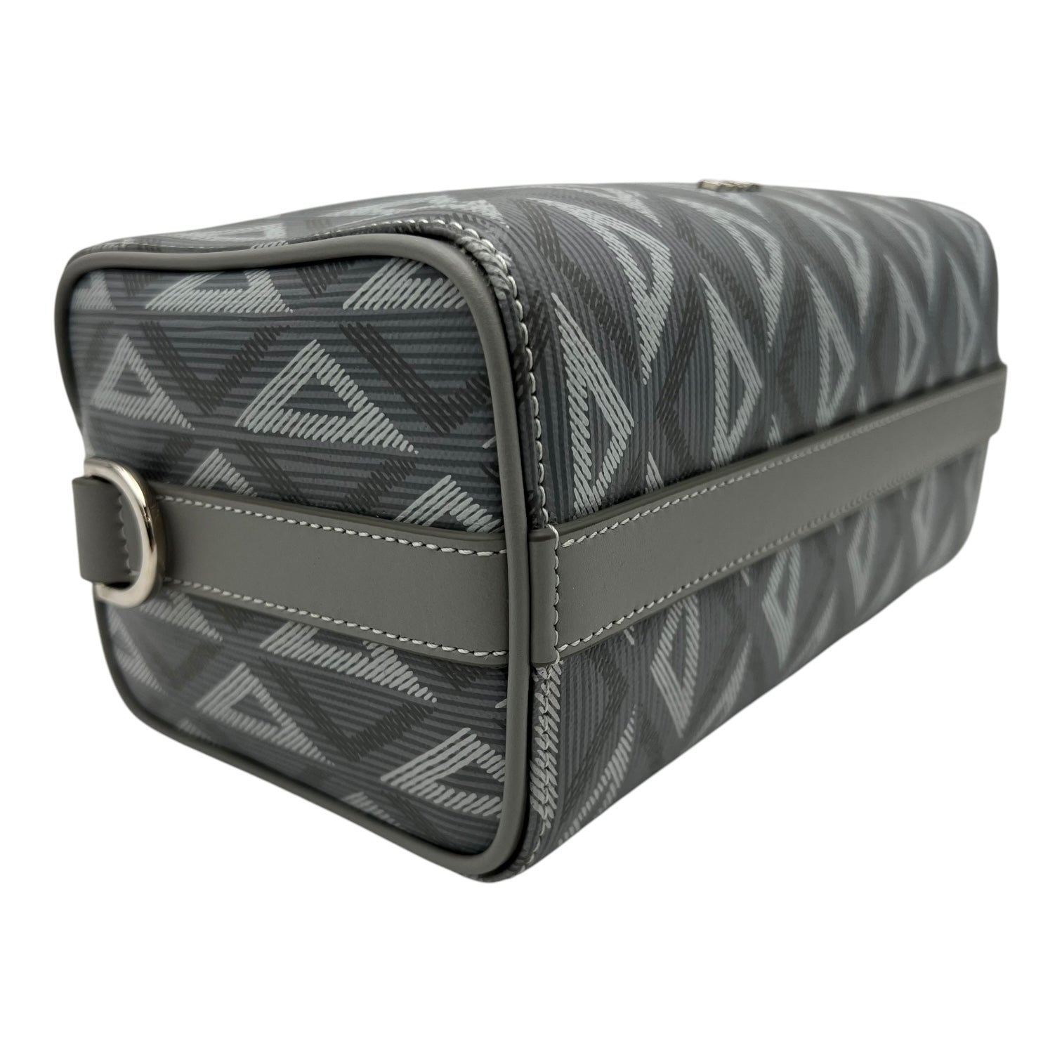 Lingot 22 Grey Crossbody Bag in Coated Canvas, Silver hardware