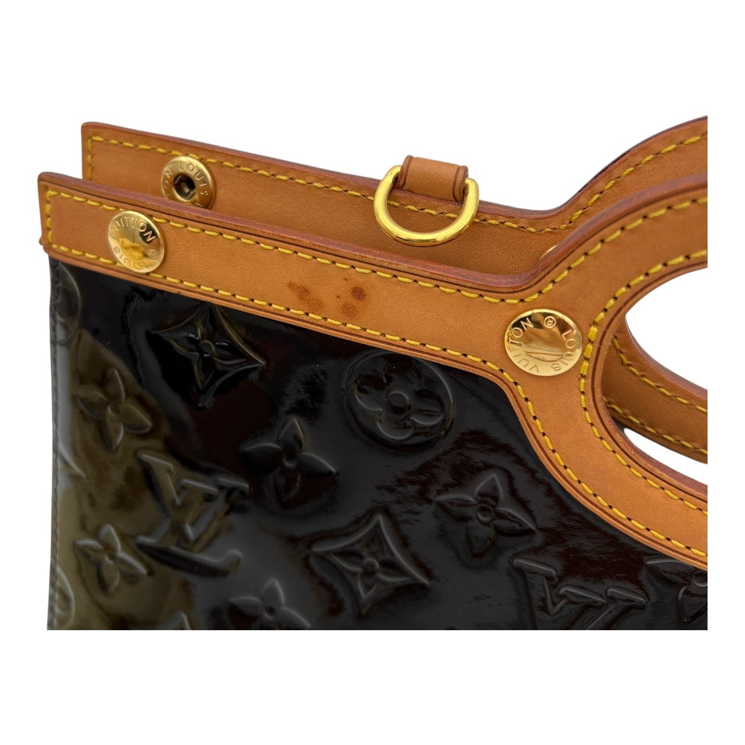 Roxbury Shoulder Bag Black in Patent Leather, Gold hardware