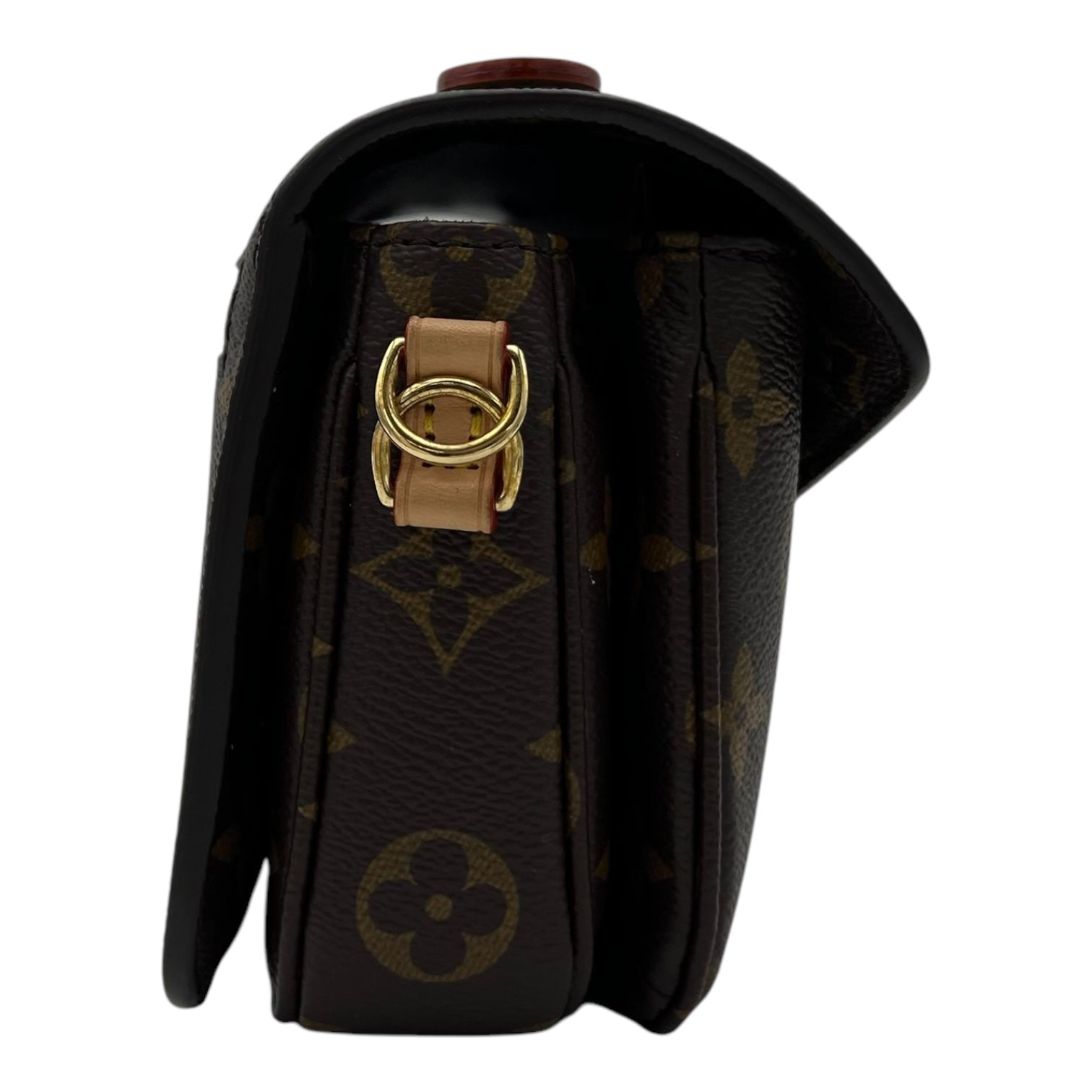 Metis Crossbody Bag Brown in Monogram Coated Canvas, Gold hardware