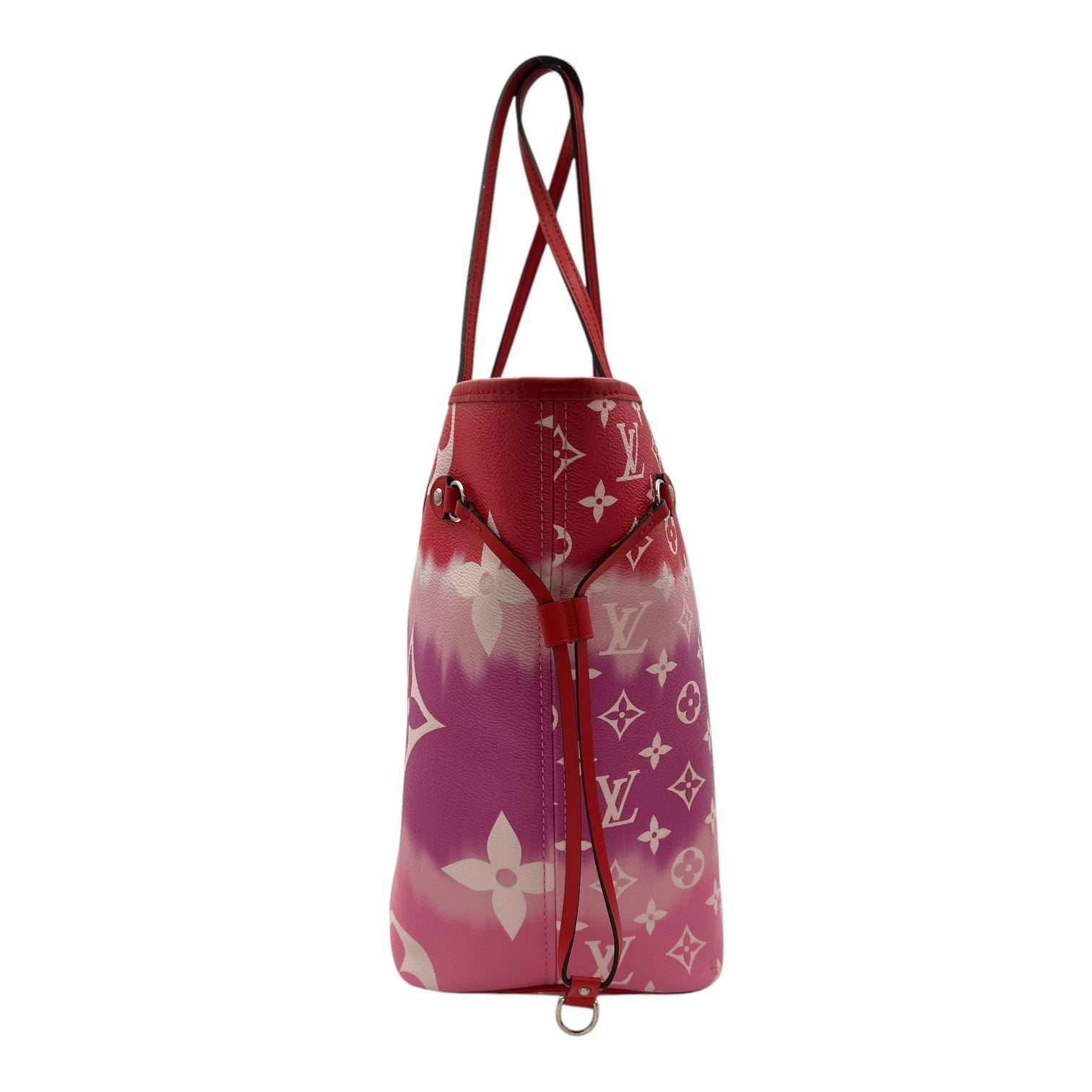 Neverfull Tote Bag Pink in Calfskin, Gold hardware