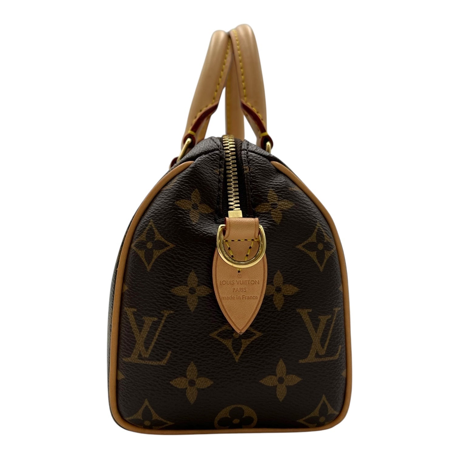Speedy Top Handle Bag 20 Brown in Monogram Coated Canvas, Gold hardware