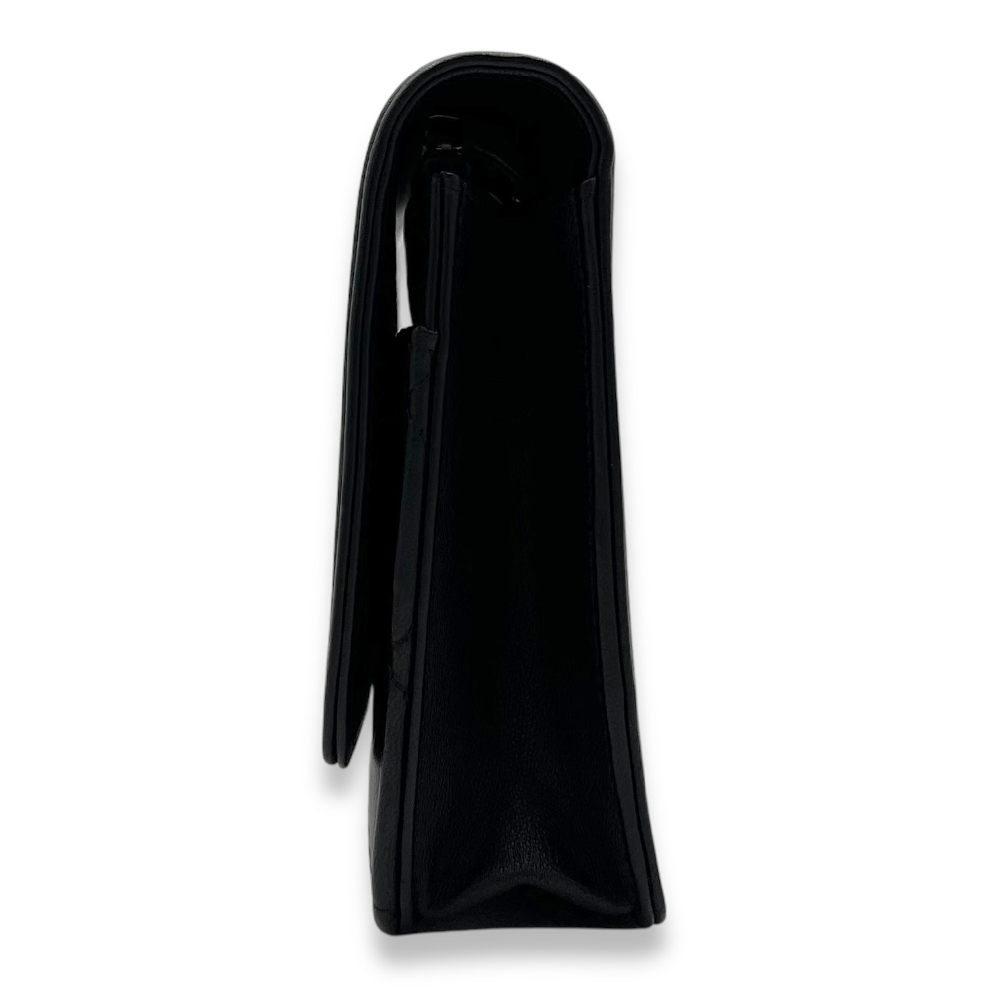 Boy Wallet On Chain Black in Lambskin, Ruthenium hardware