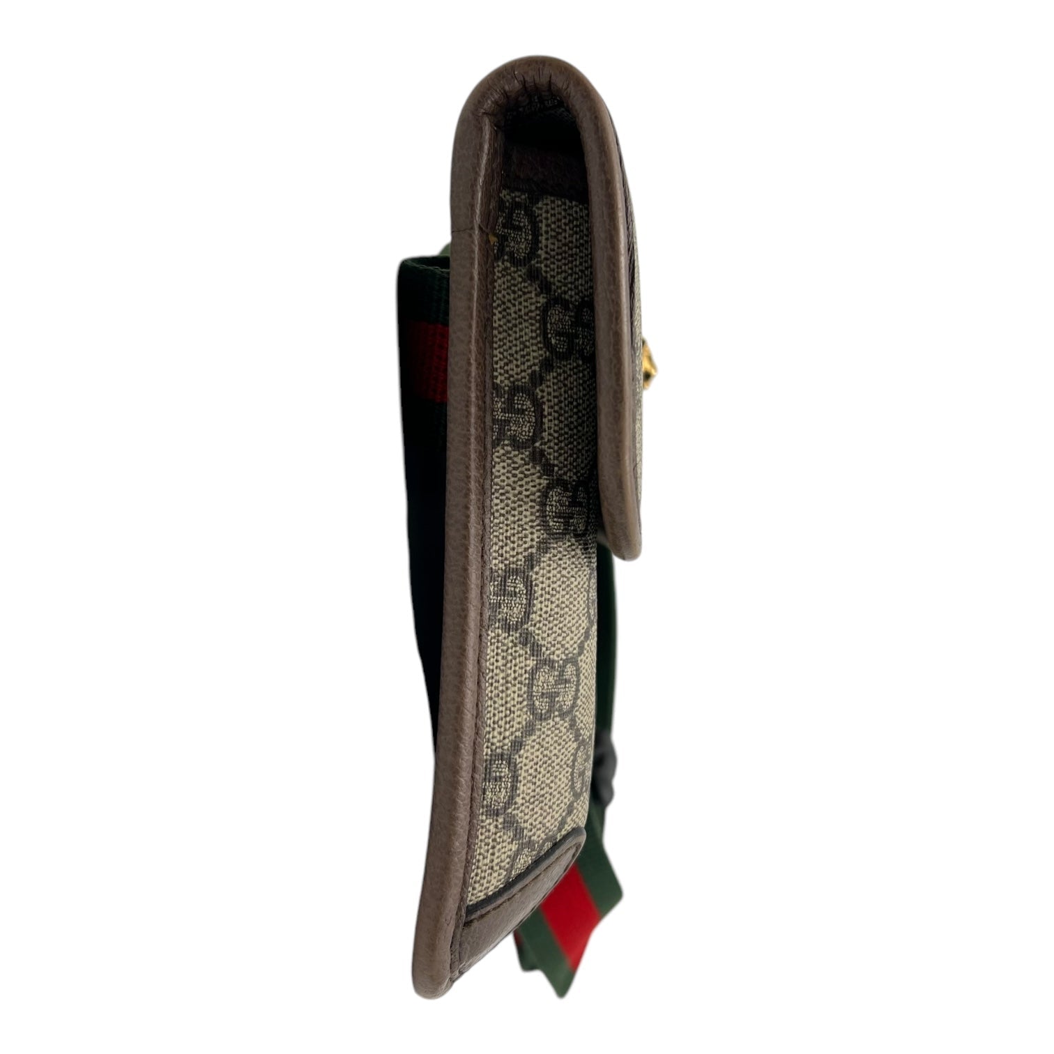 Ophidia Belt Bag Grey in Coated Canvas, Gold hardware