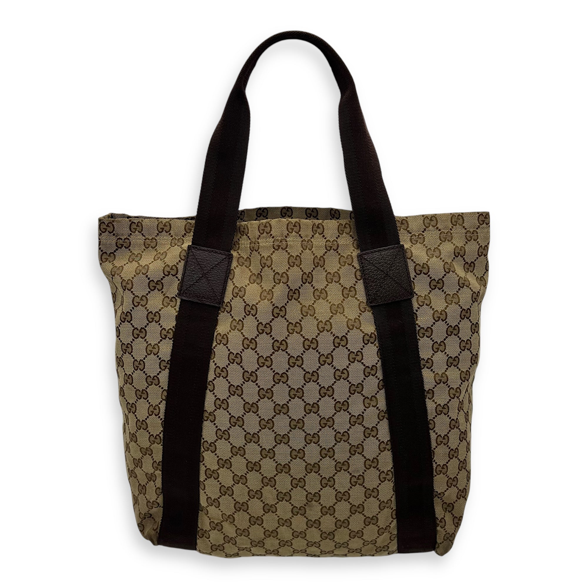 GG Top Handle Bag Brown in Canvas