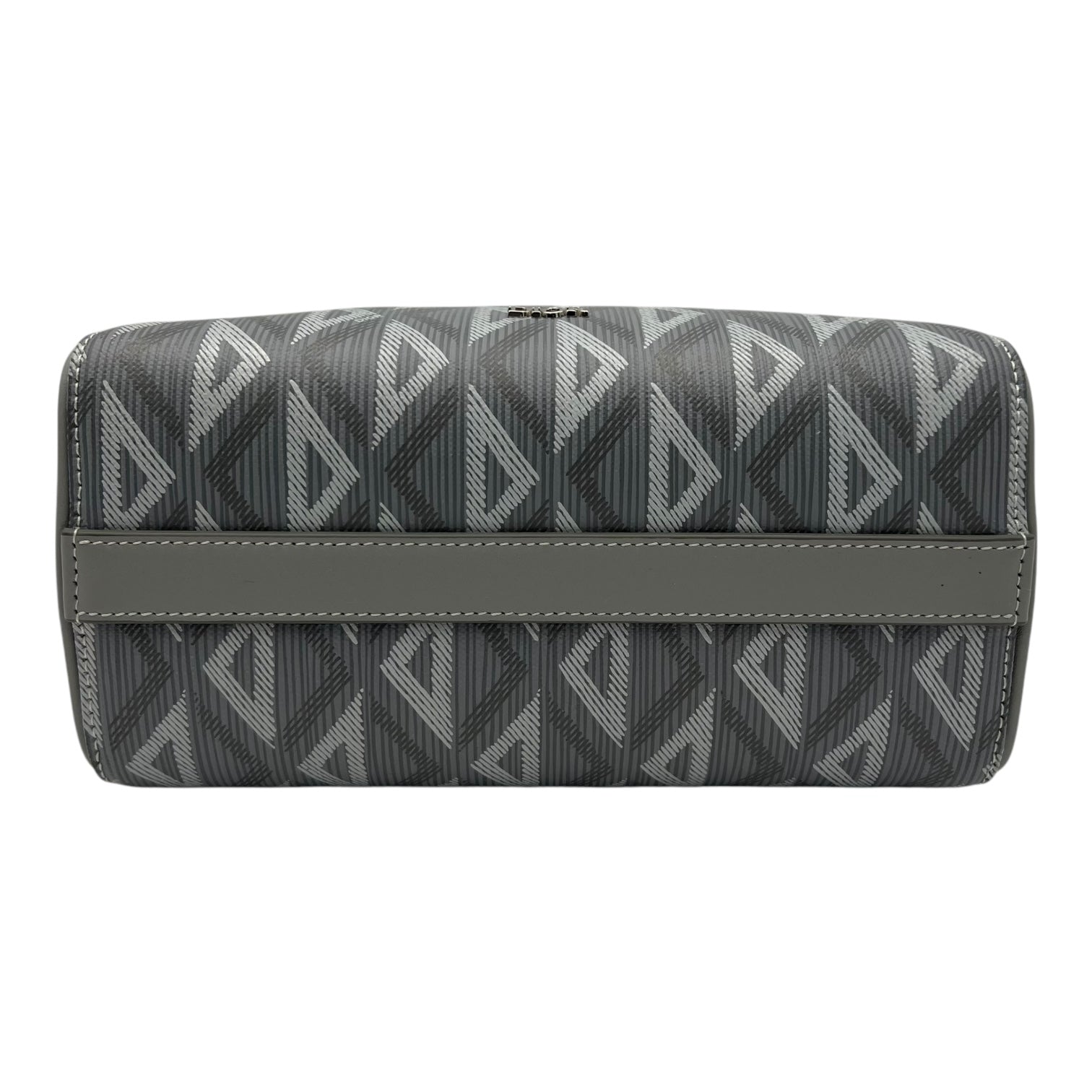 Lingot 22 Grey Crossbody Bag in Coated Canvas, Silver hardware