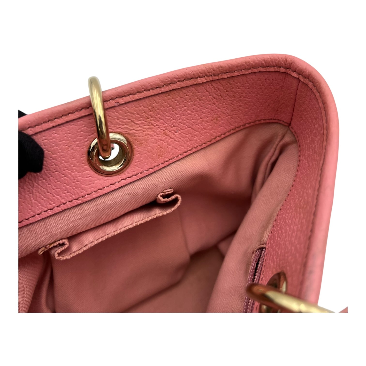 GG Top Handle Bag Pink in Canvas, Light Gold hardware