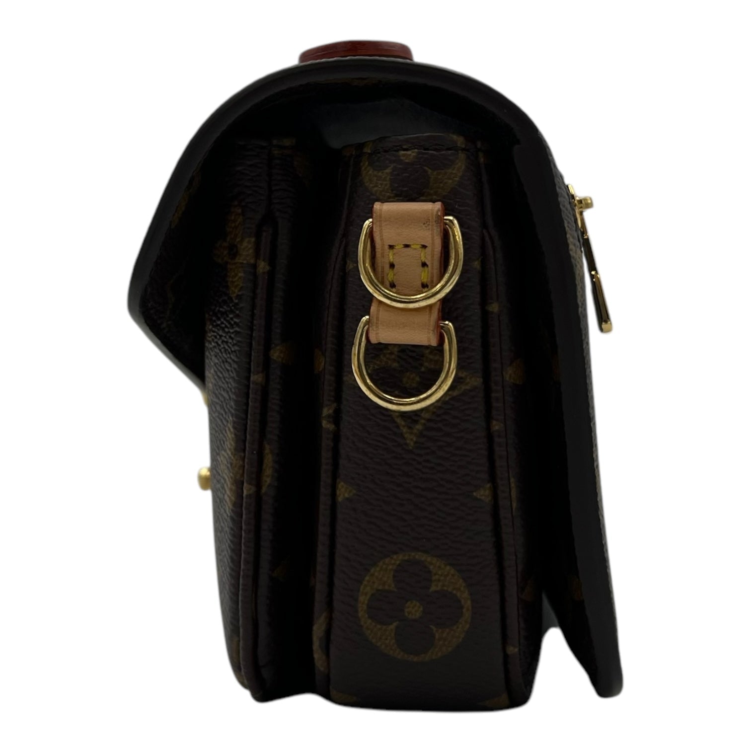 Metis Crossbody Bag Brown in Monogram Coated Canvas, Gold hardware