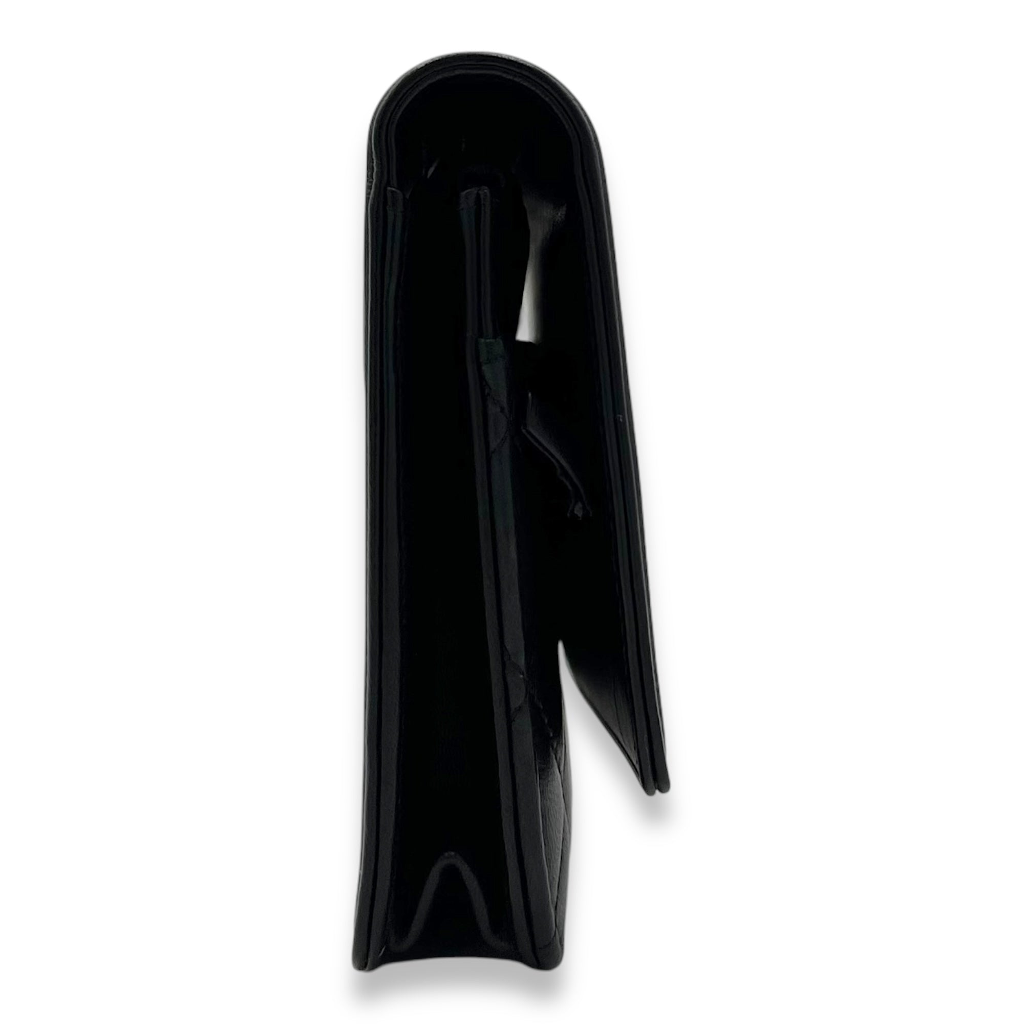 Boy Wallet On Chain Black in Lambskin, Ruthenium hardware