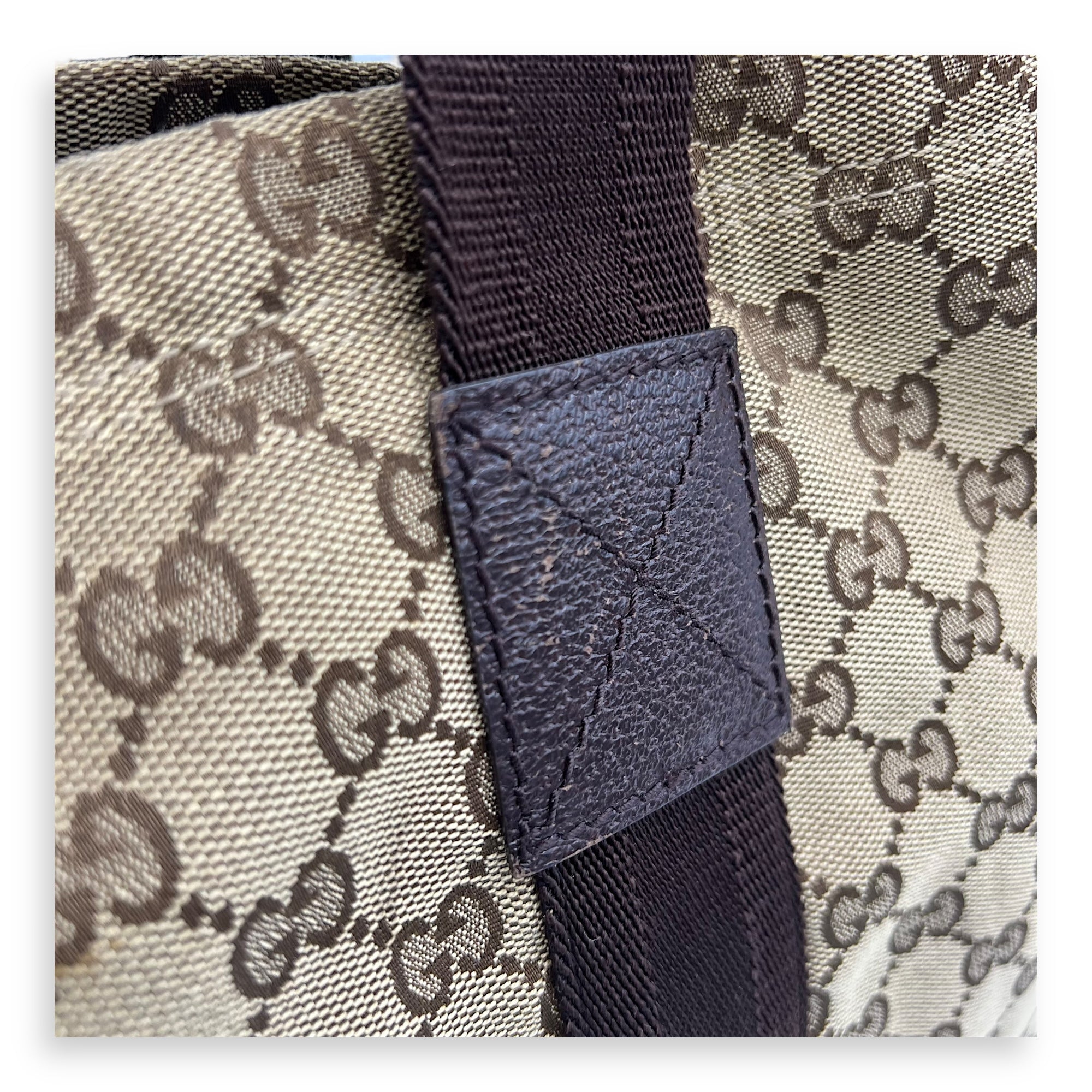 GG Top Handle Bag Brown in Canvas