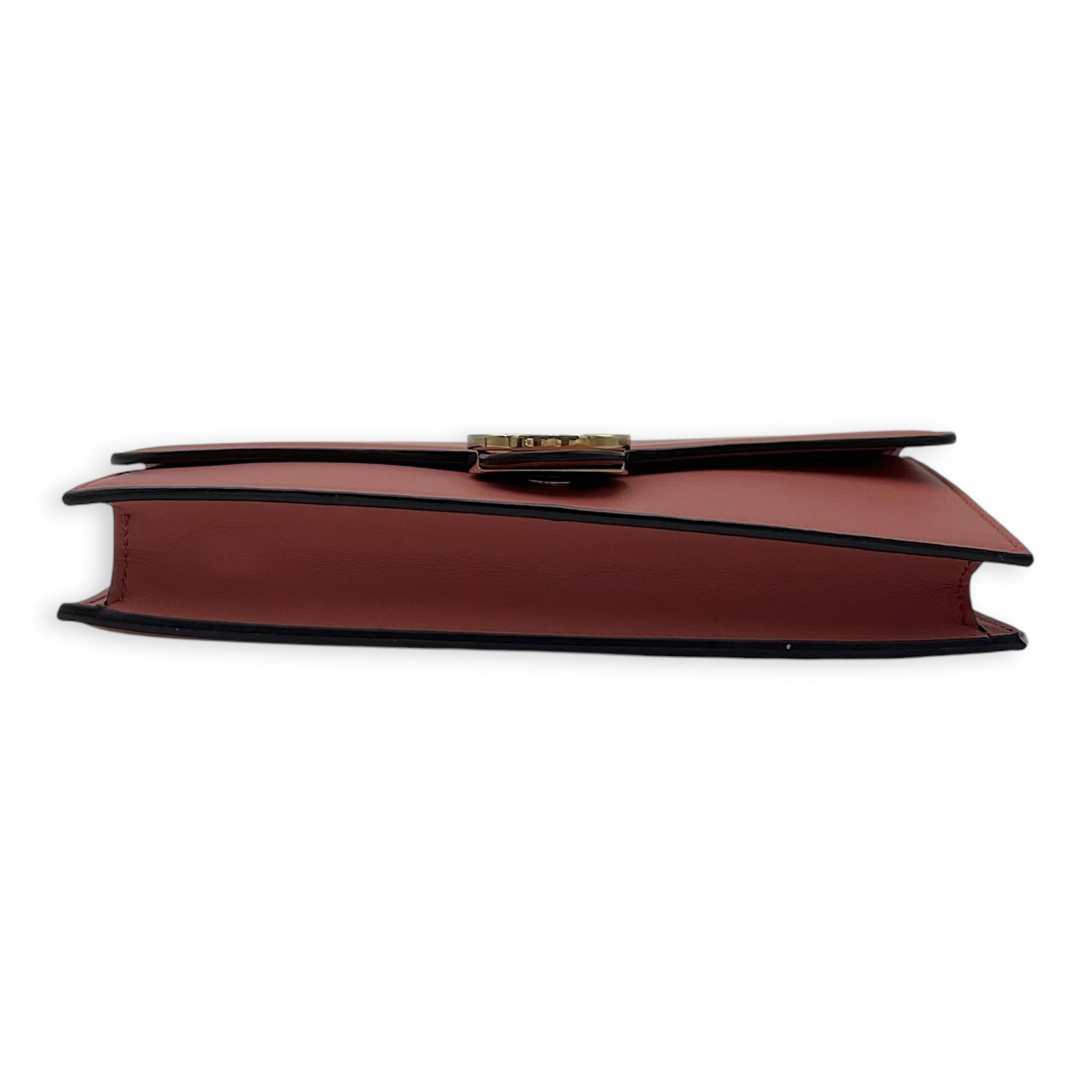 Interlocking G Crossbody Bag Red in Calfskin, Gold hardware