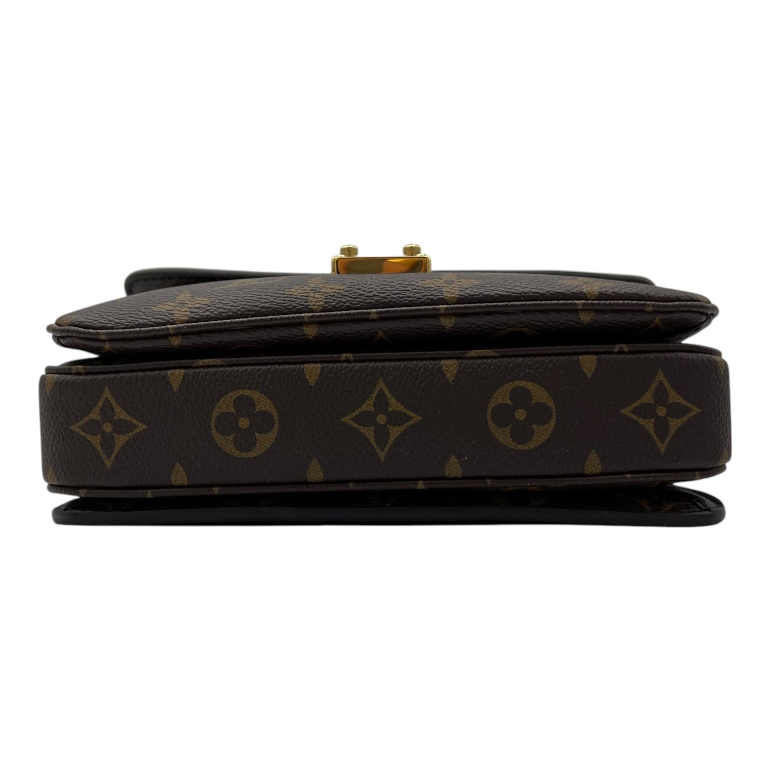 Metis Crossbody Bag Brown in Monogram Coated Canvas, Gold hardware