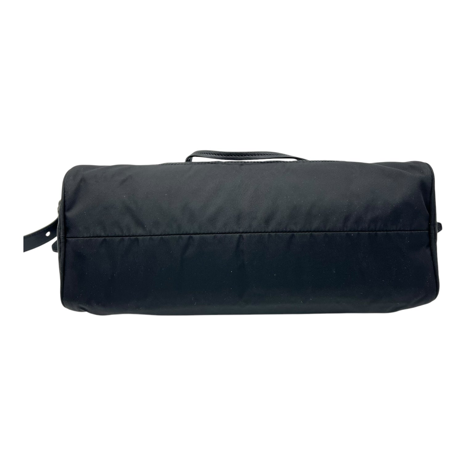 Logo Shoulder Bag Black in Nylon, Gold hardware