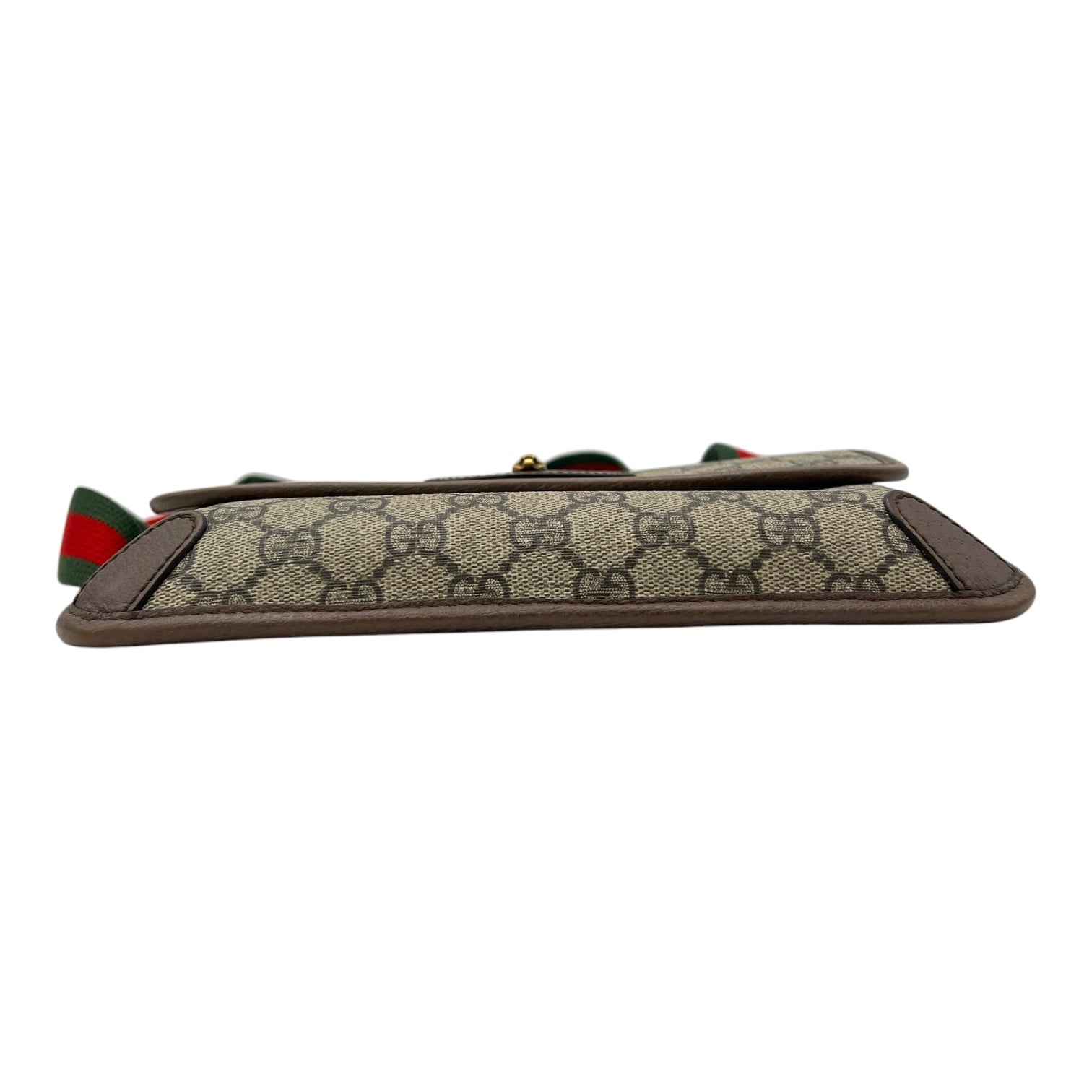 Ophidia Belt Bag Grey in Coated Canvas, Gold hardware