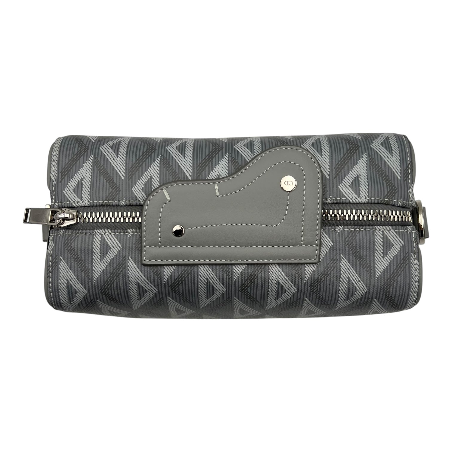 Lingot 22 Grey Crossbody Bag in Coated Canvas, Silver hardware