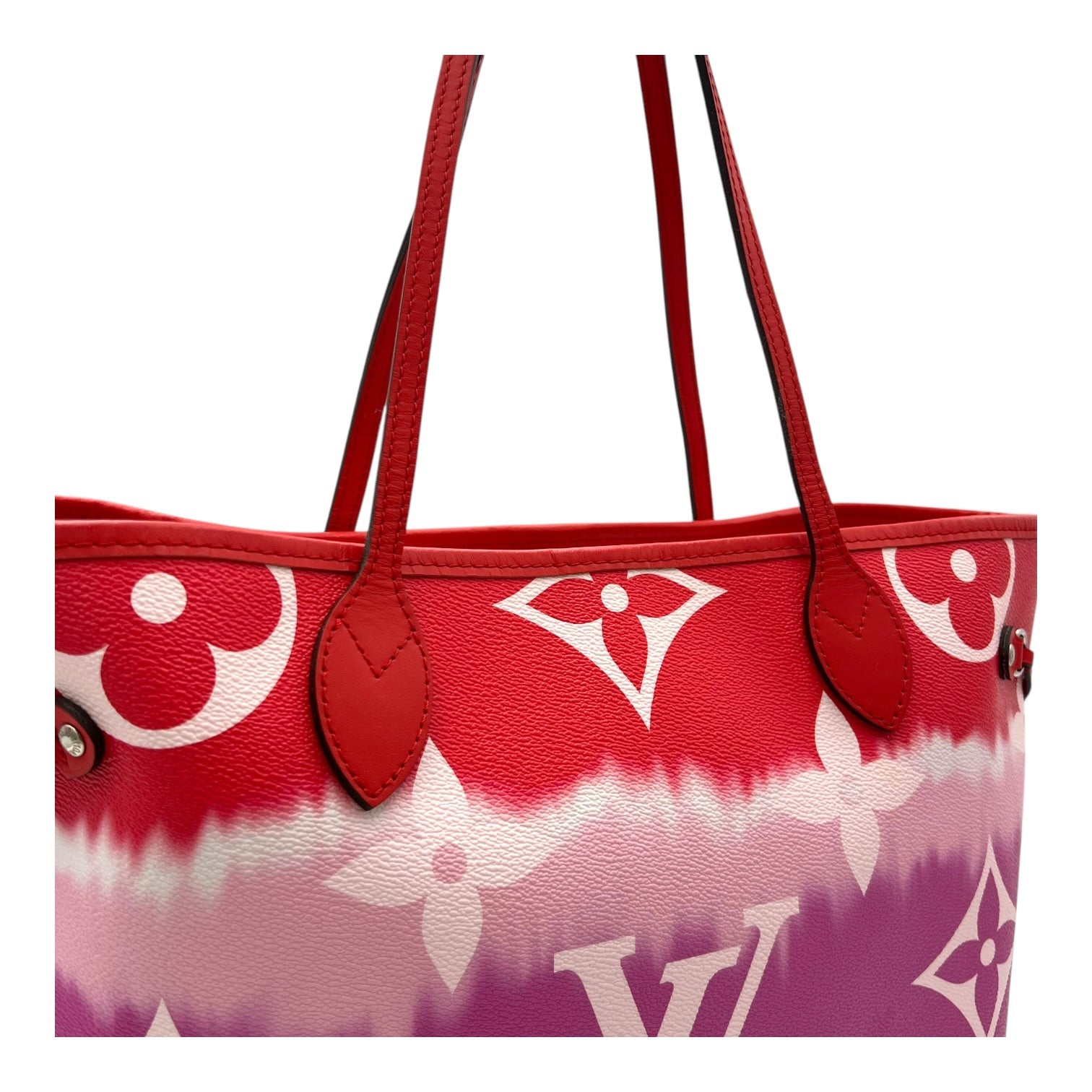 Neverfull Tote Bag Pink in Calfskin, Gold hardware