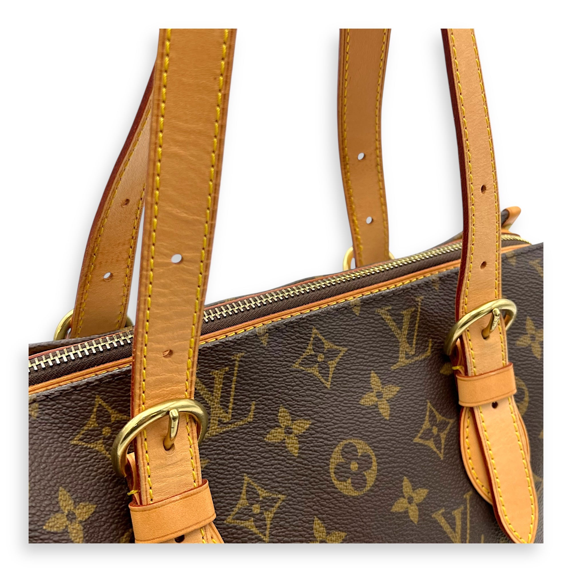 Popincourt Top Handle Bag Brown in Monogram Coated Canvas, Gold hardware
