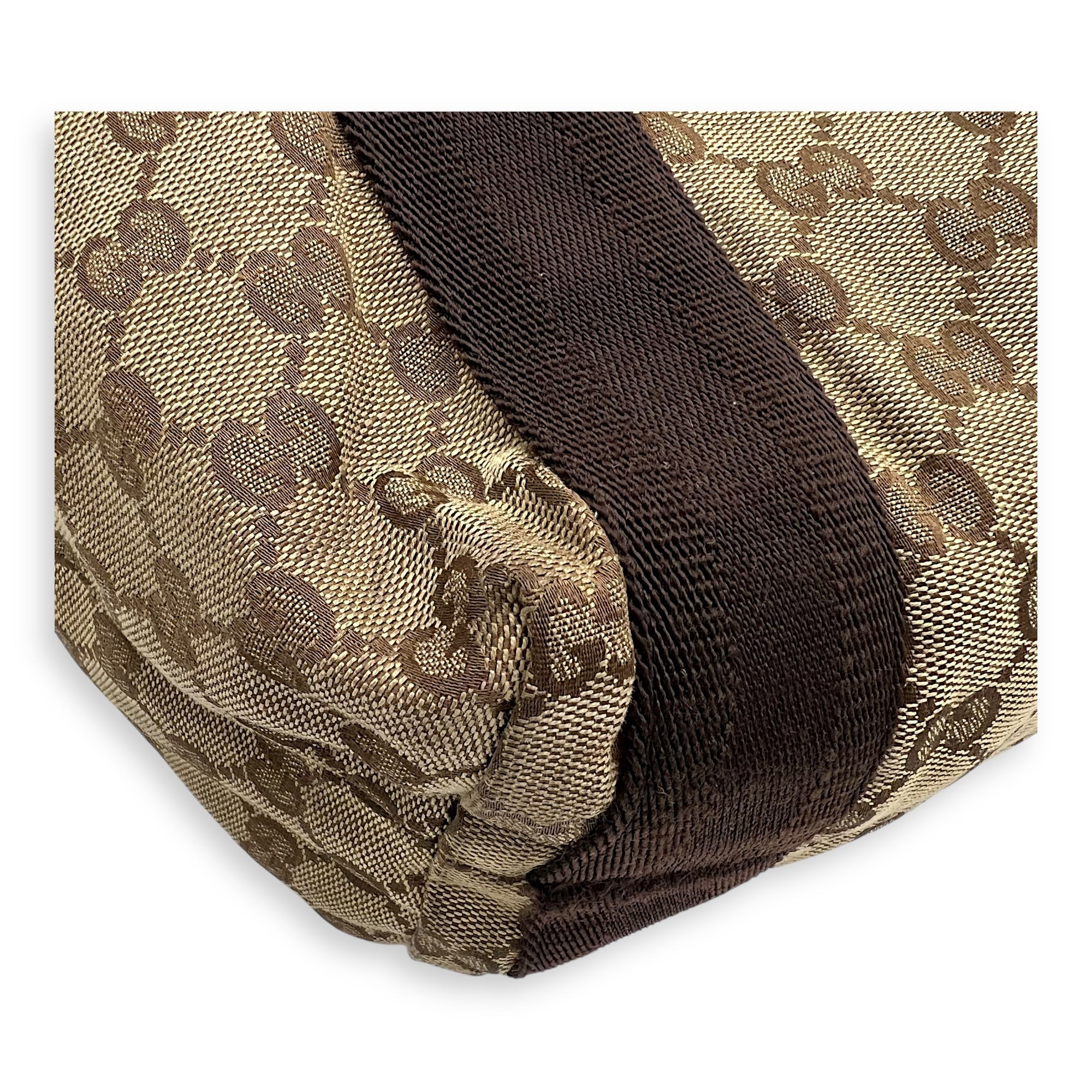 GG Top Handle Bag Brown in Canvas