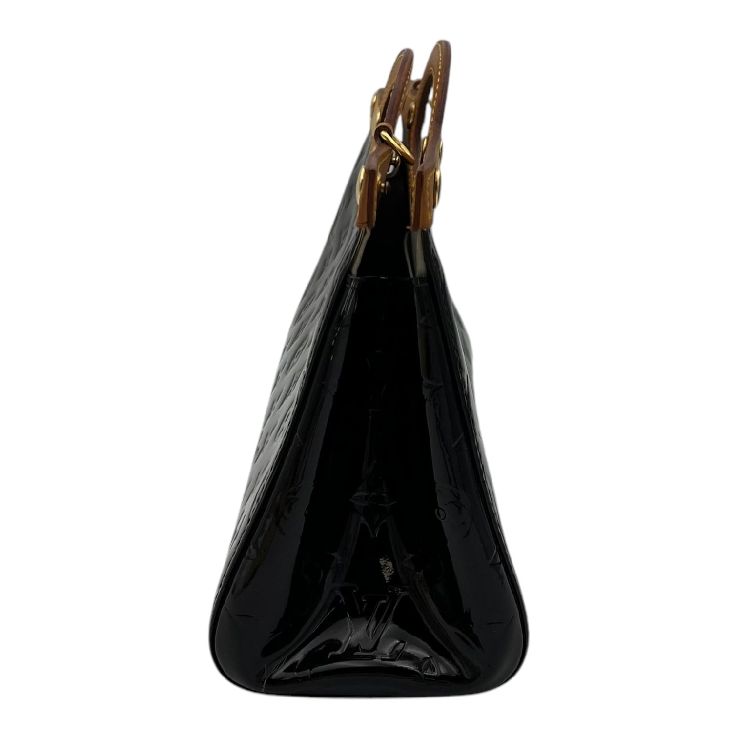 Roxbury Shoulder Bag Black in Patent Leather, Gold hardware