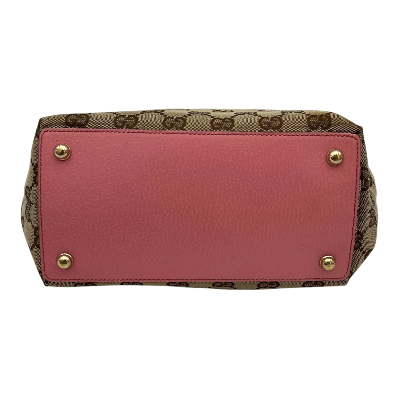 GG Top Handle Bag Pink in Canvas, Light Gold hardware