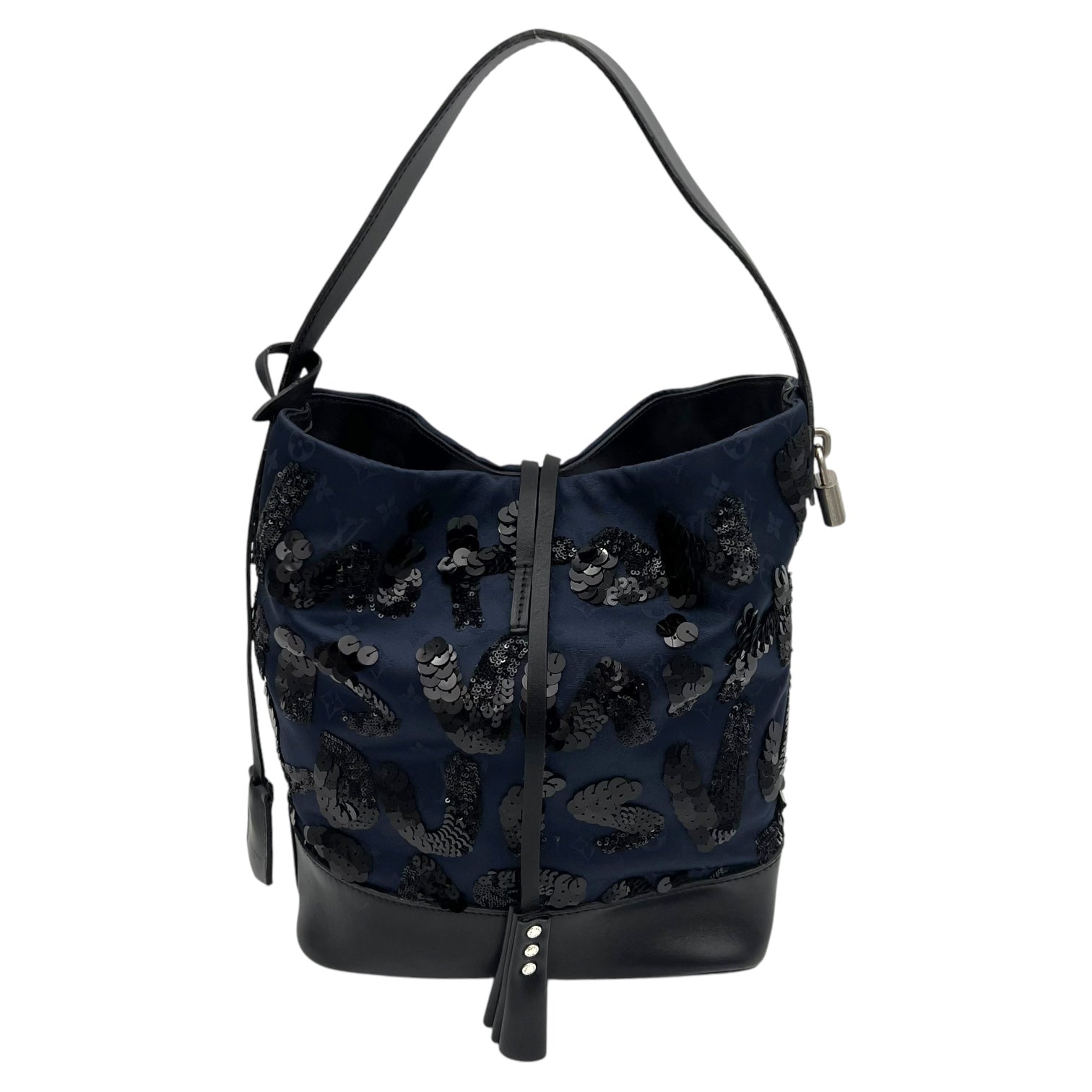 Spotlight Shoulder Bag Blue in Canvas, Silver hardware