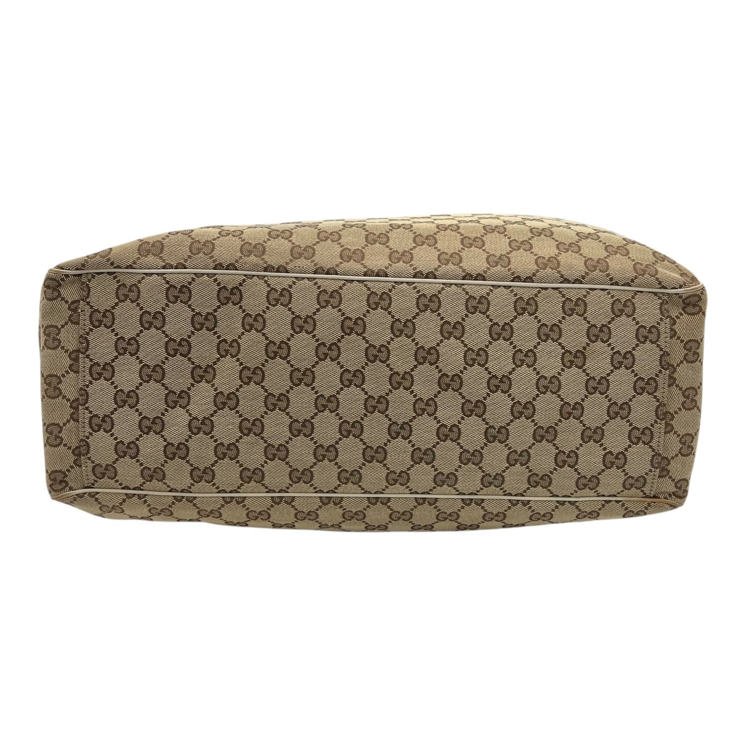 GG Shoulder Bag Brown in Canvas, Gold hardware