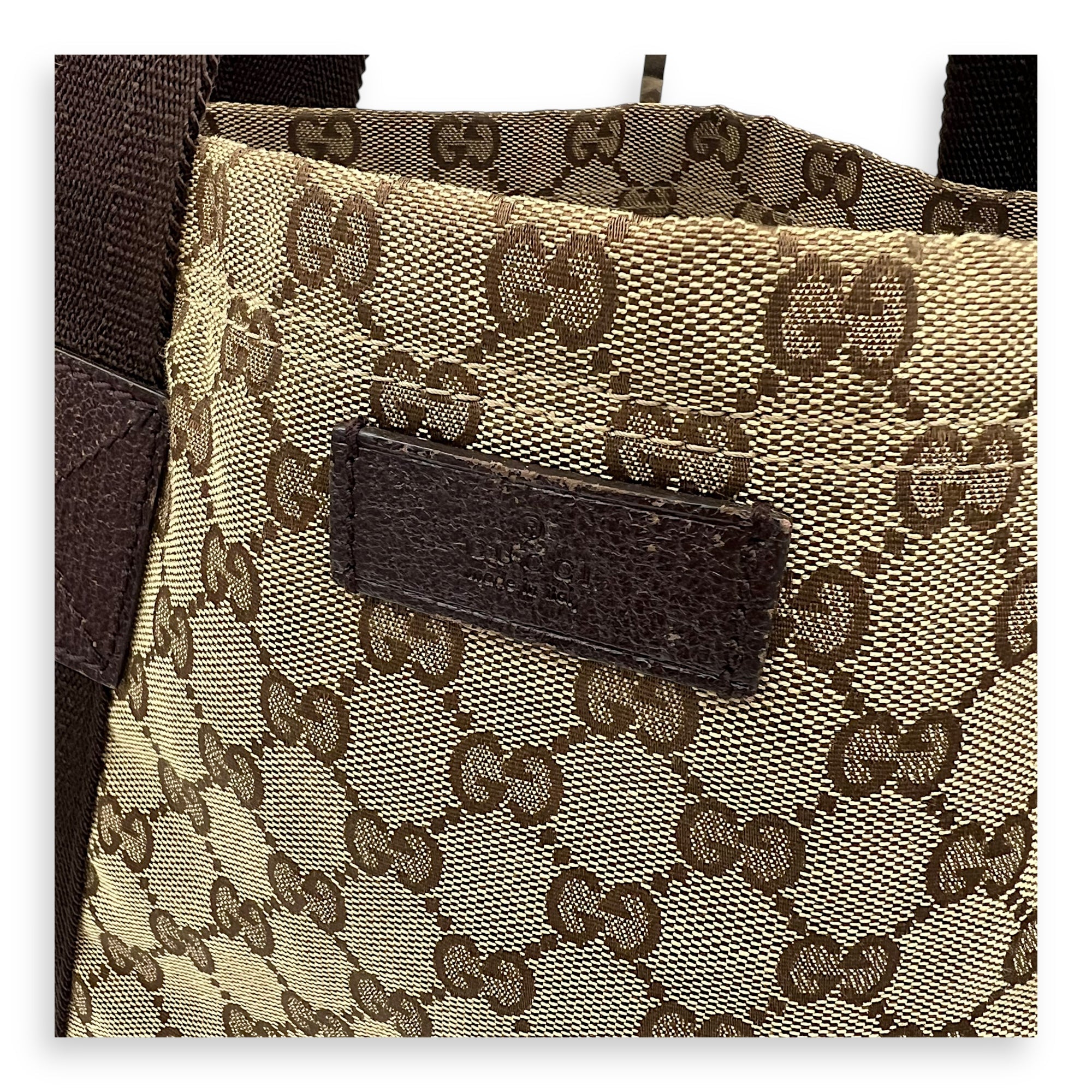GG Top Handle Bag Brown in Canvas