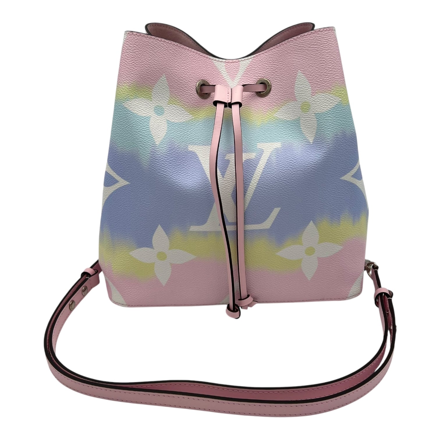 NeoNoe MM Multi-colour Bucket Bag in Escale Monogram Canvas, Silver hardware