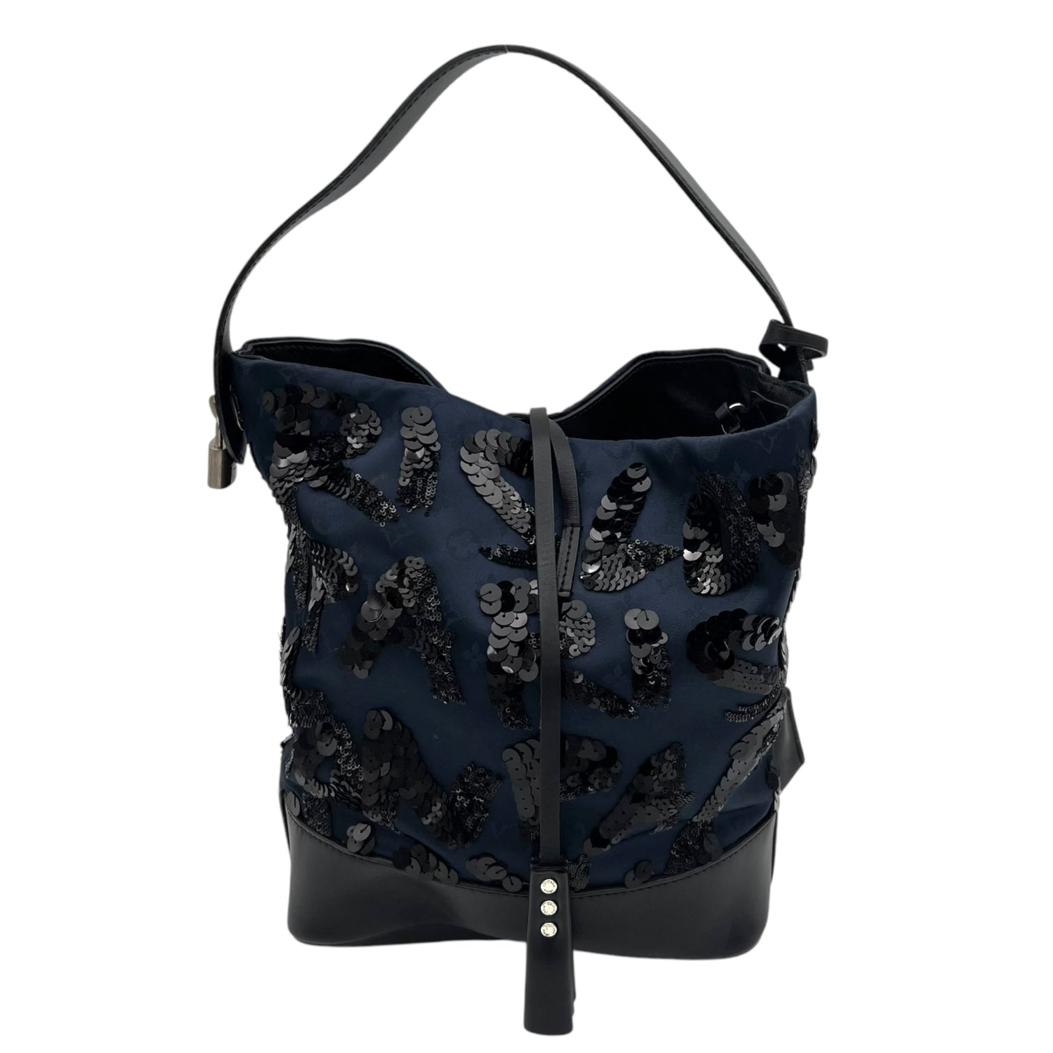 Spotlight Shoulder Bag Blue in Canvas, Silver hardware