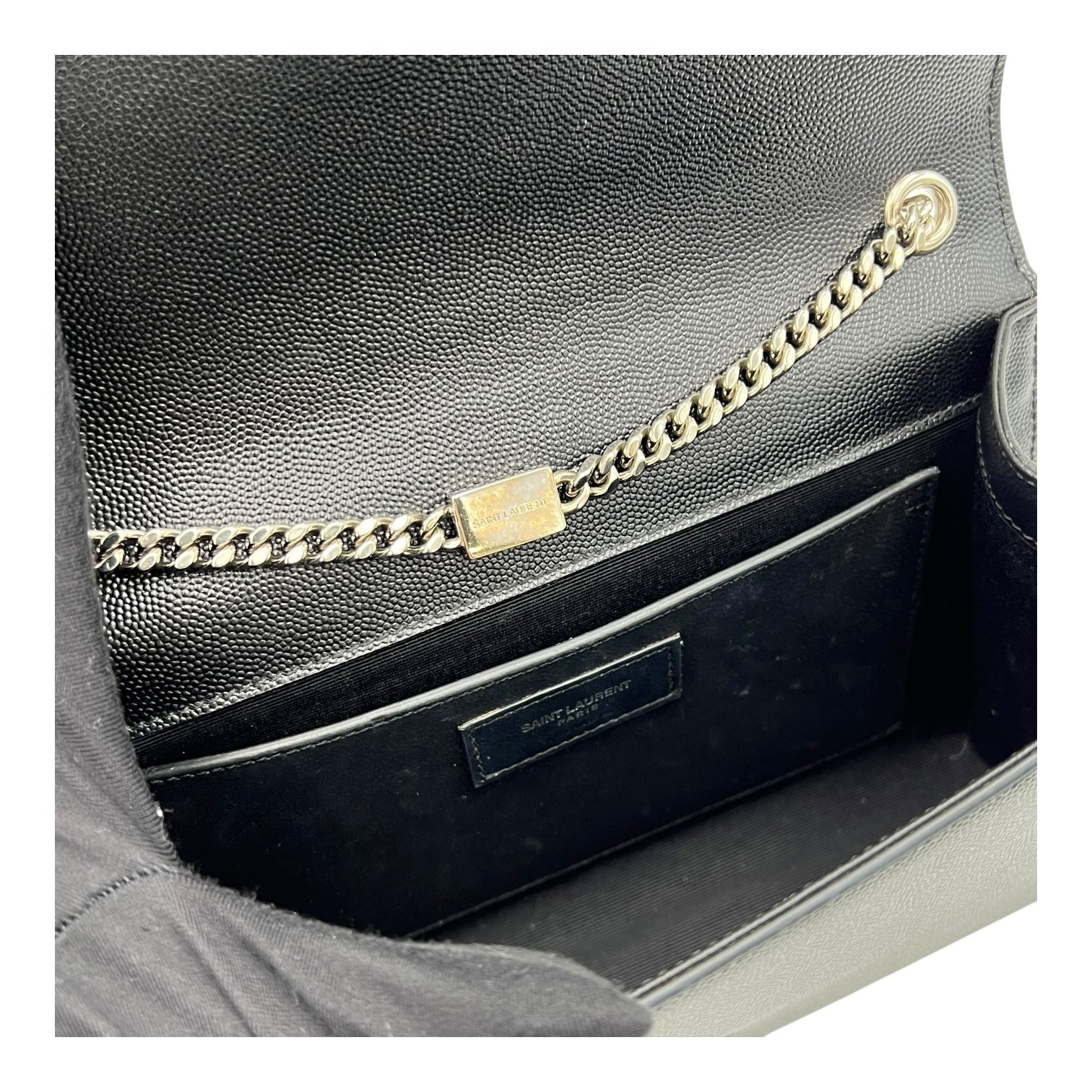 Kate Crossbody Bag Medium Black in Caviar Leather, Silver hardware