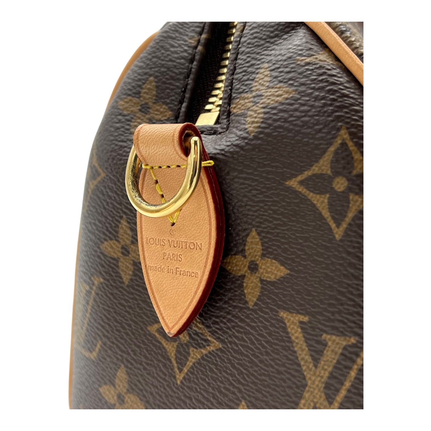 Speedy Top Handle Bag 20 Brown in Monogram Coated Canvas, Gold hardware