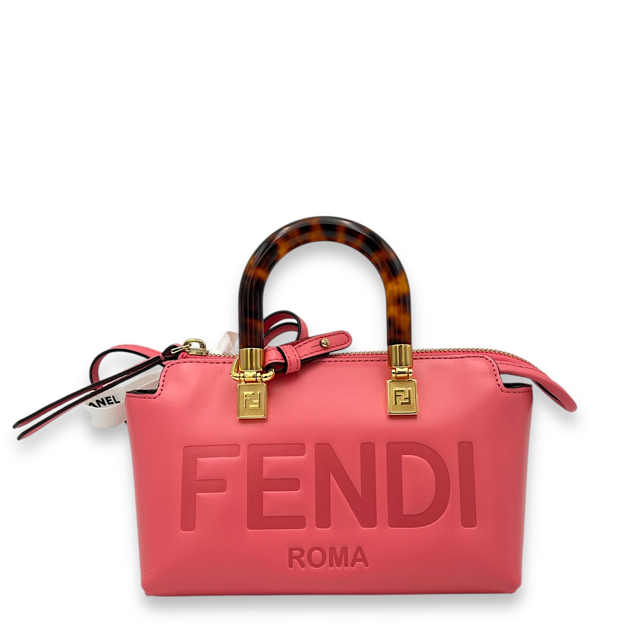 Dalia Top Handle Bag Pink in Calfskin, Gold hardware