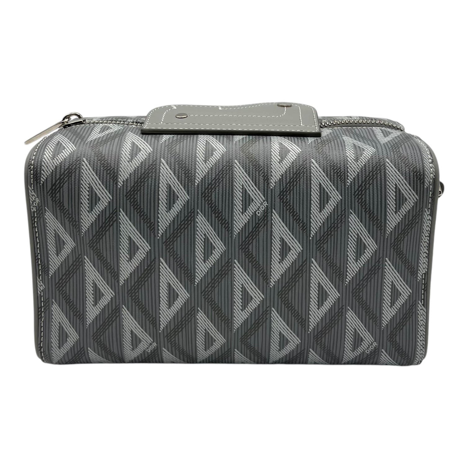 Lingot 22 Grey Crossbody Bag in Coated Canvas, Silver hardware