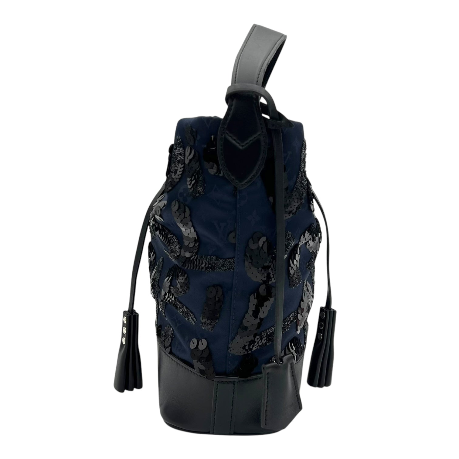 Spotlight Shoulder Bag Blue in Canvas, Silver hardware