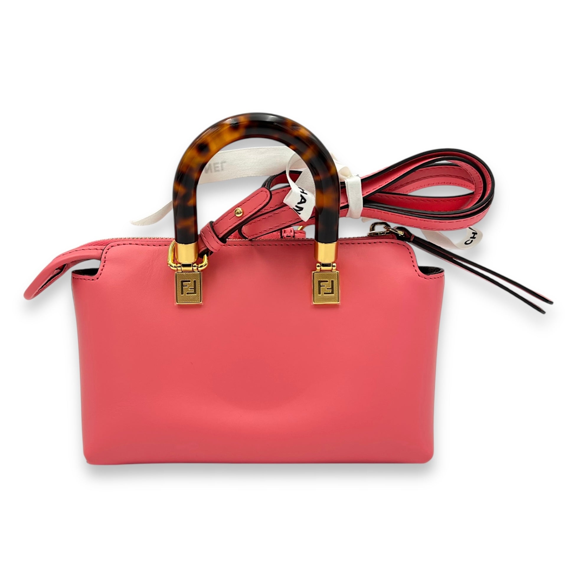 Dalia Top Handle Bag Pink in Calfskin, Gold hardware
